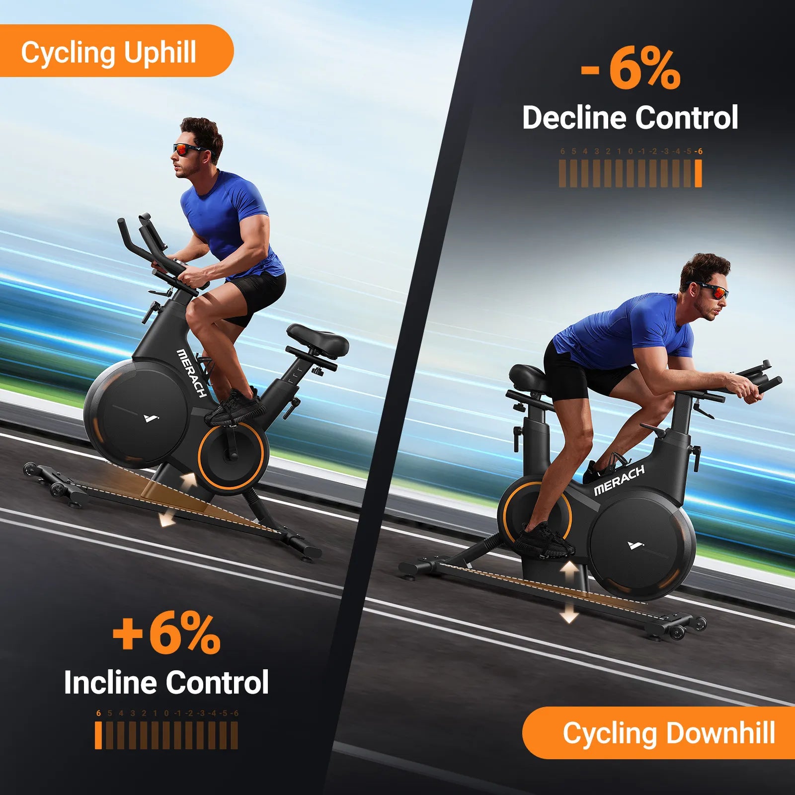 S28 Smart Off-Road Exercise Bike with ±6° Incline