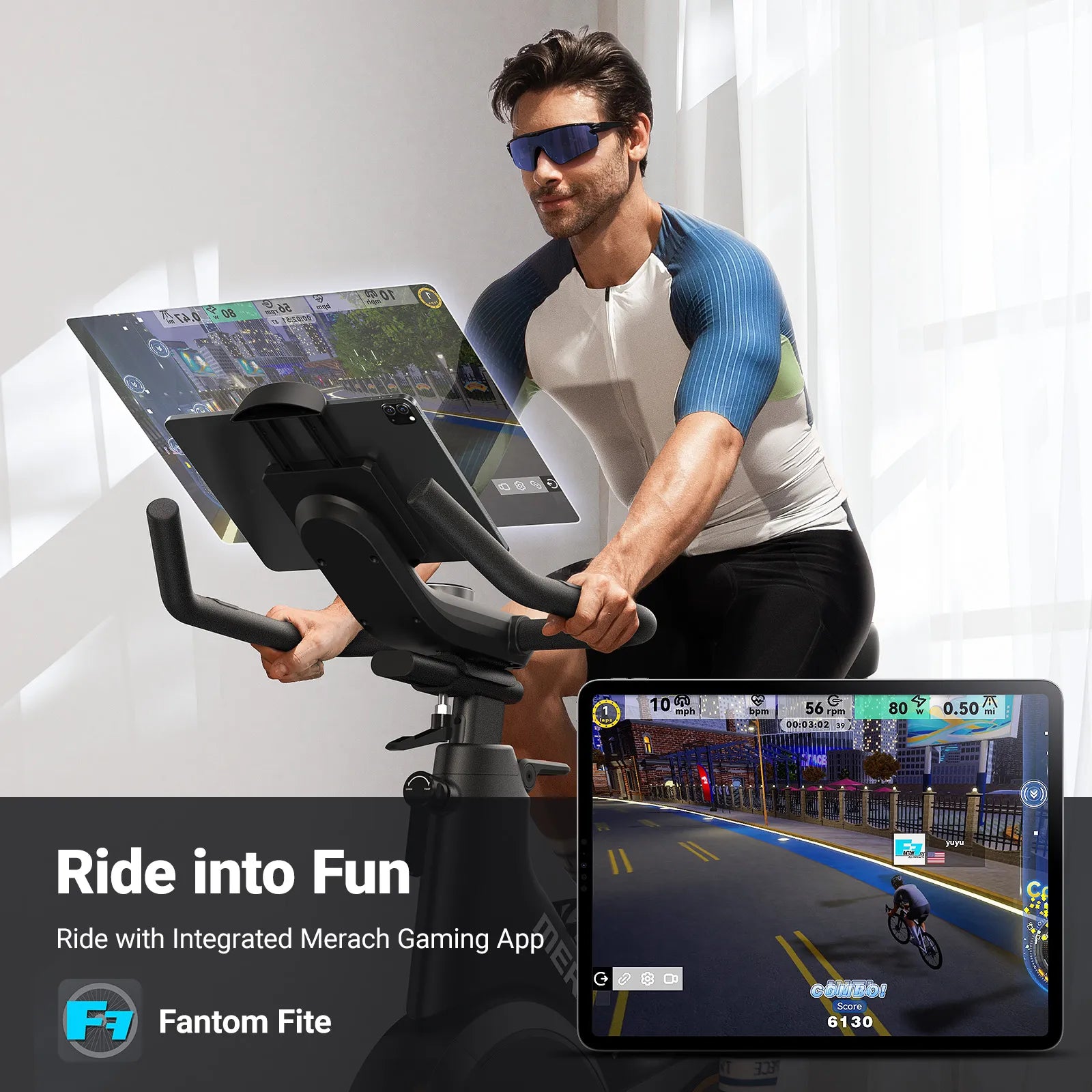 S28 Smart Off-Road Exercise Bike with ±6° Incline