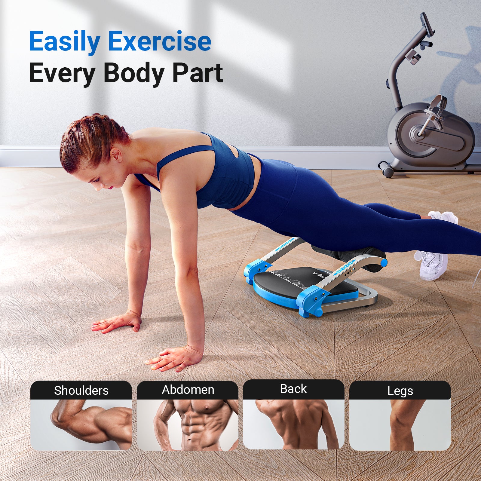 MERACH Ab Workout Machine & Foldable  3-Level Resistance