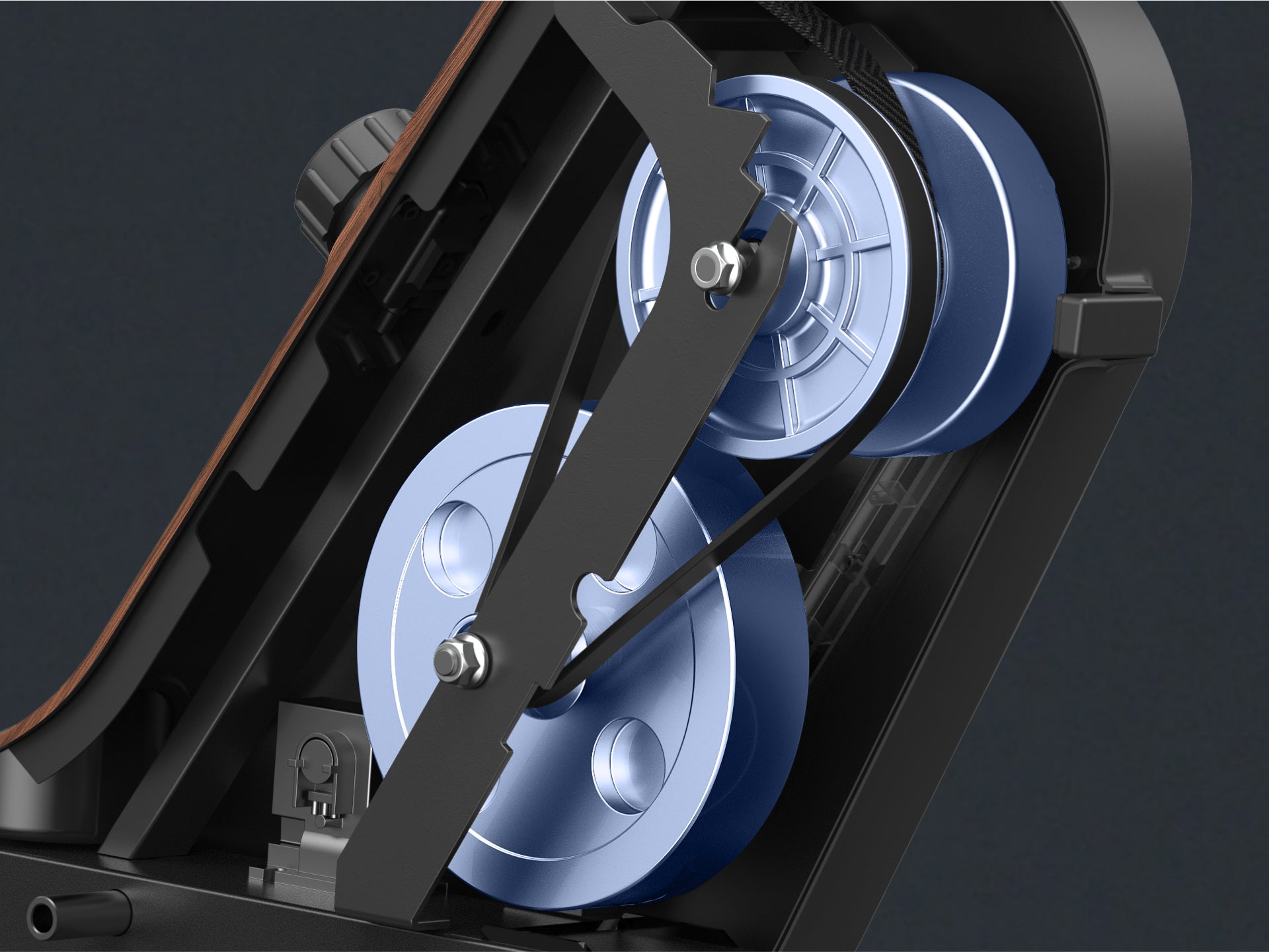 magnetic rowing machine guide