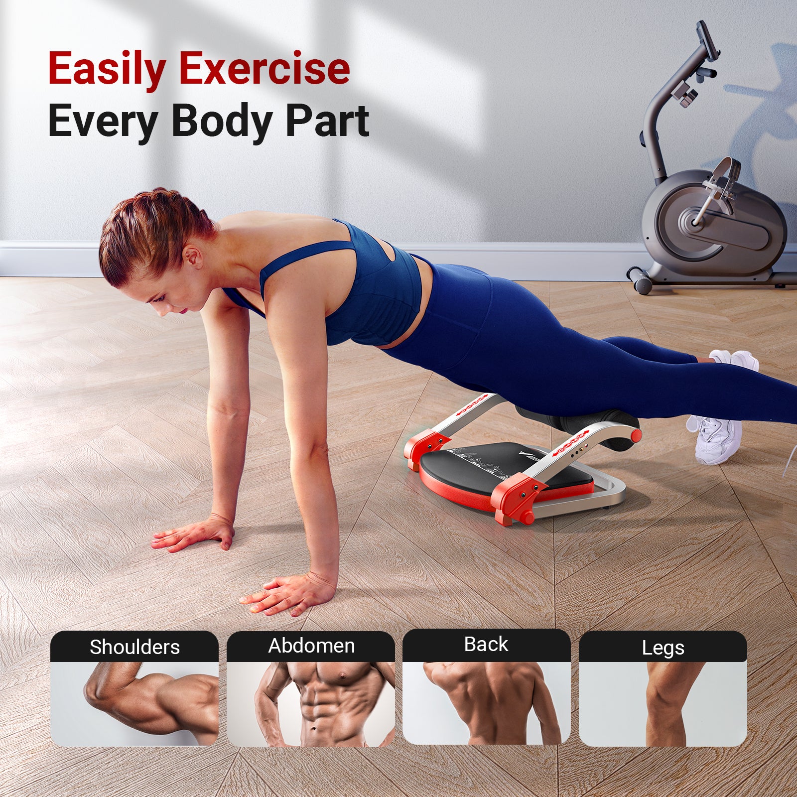 MERACH Ab Workout Machine & Foldable  3-Level Resistance