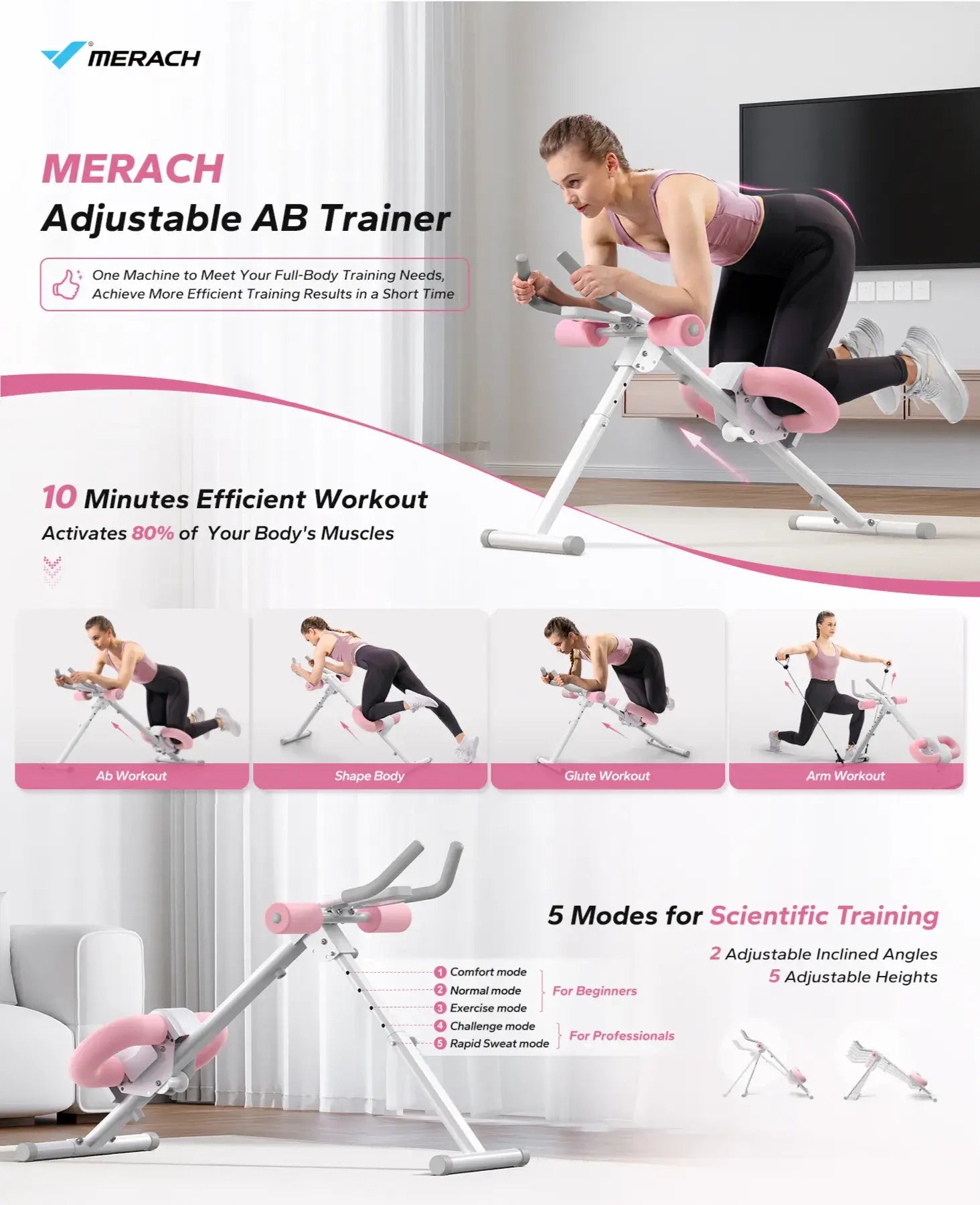 adjustable ab trainer machine