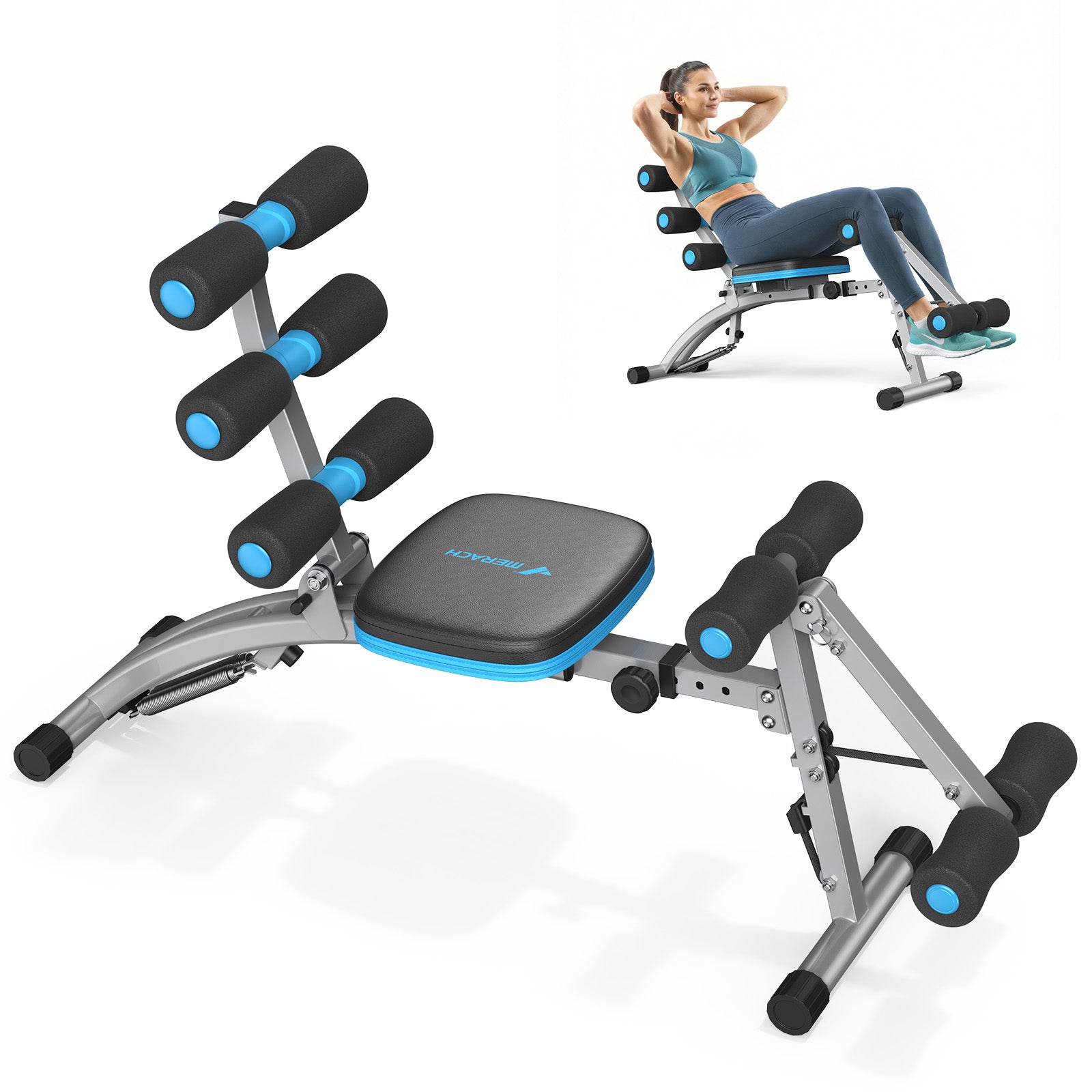 Multi-Functional Adjustable Ab Trainer(Blue)