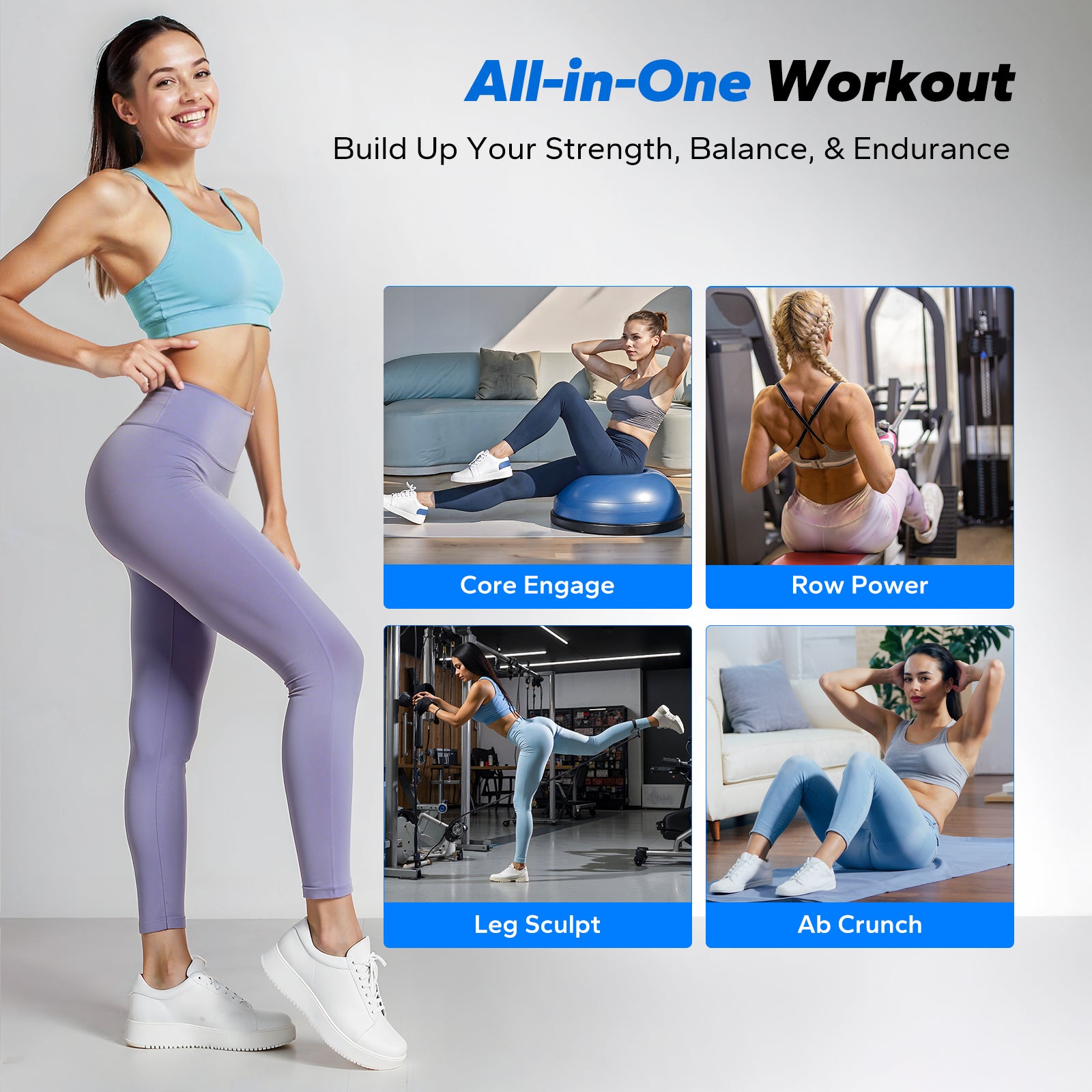 4-in-1 Ab Exerciser Swing Machine for Core Workout