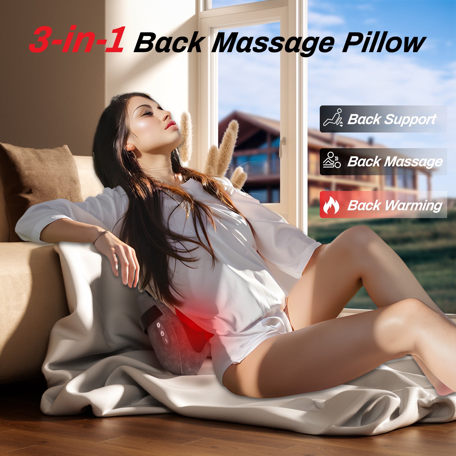 MERACH Cordless Heated Back Massager