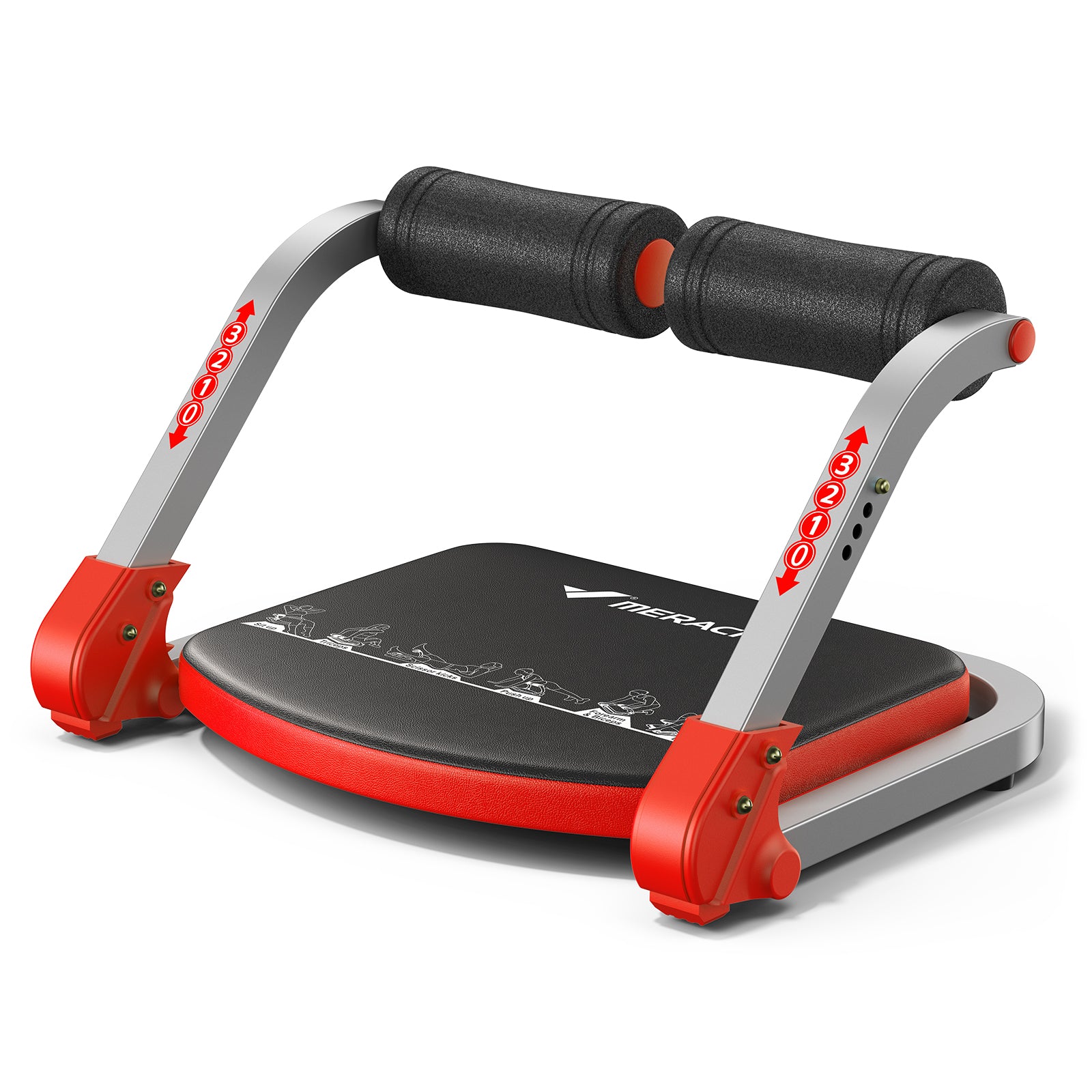 MERACH Ab Workout Machine & Foldable  3-Level Resistance