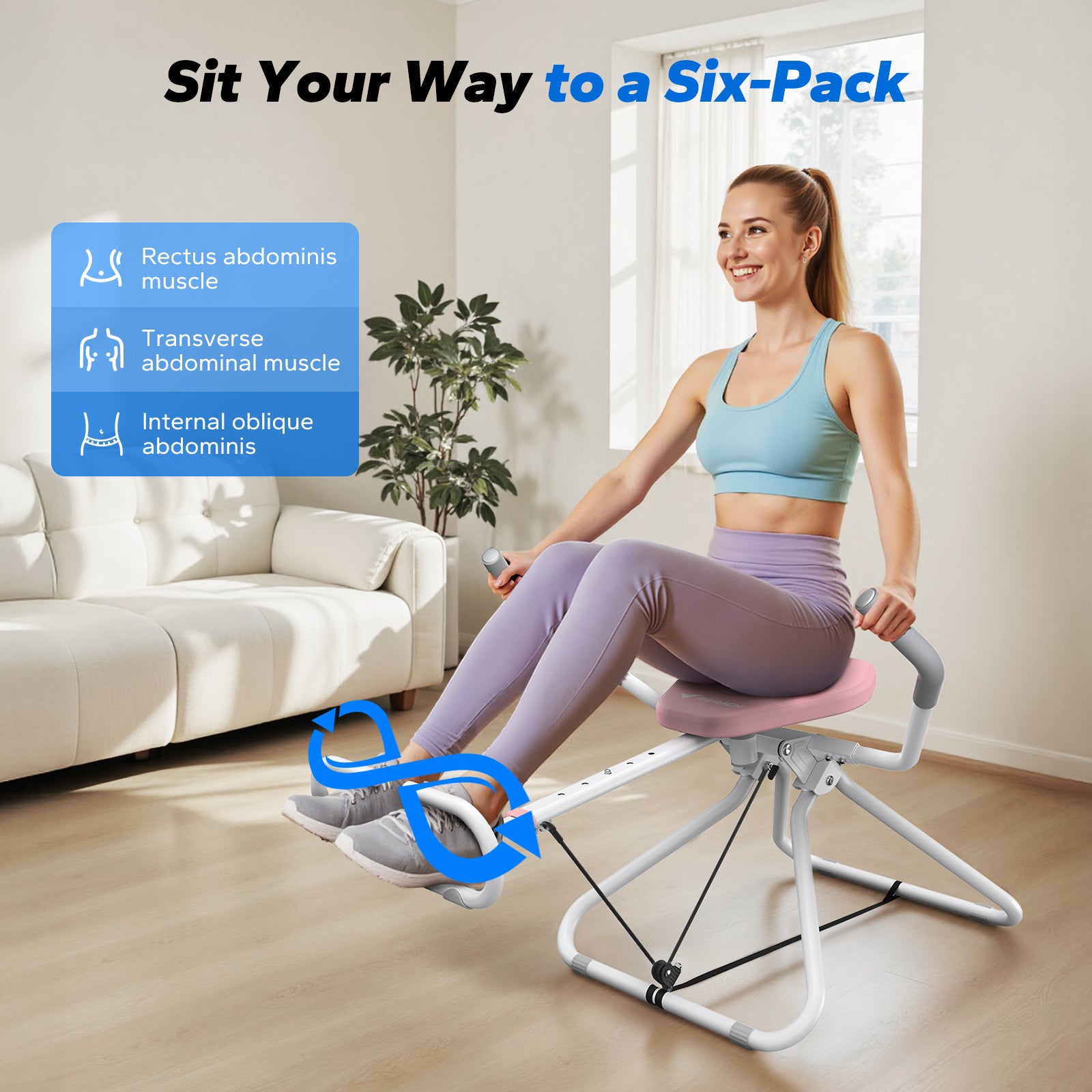 4-in-1 Ab Exerciser Swing Machine for Core Workout