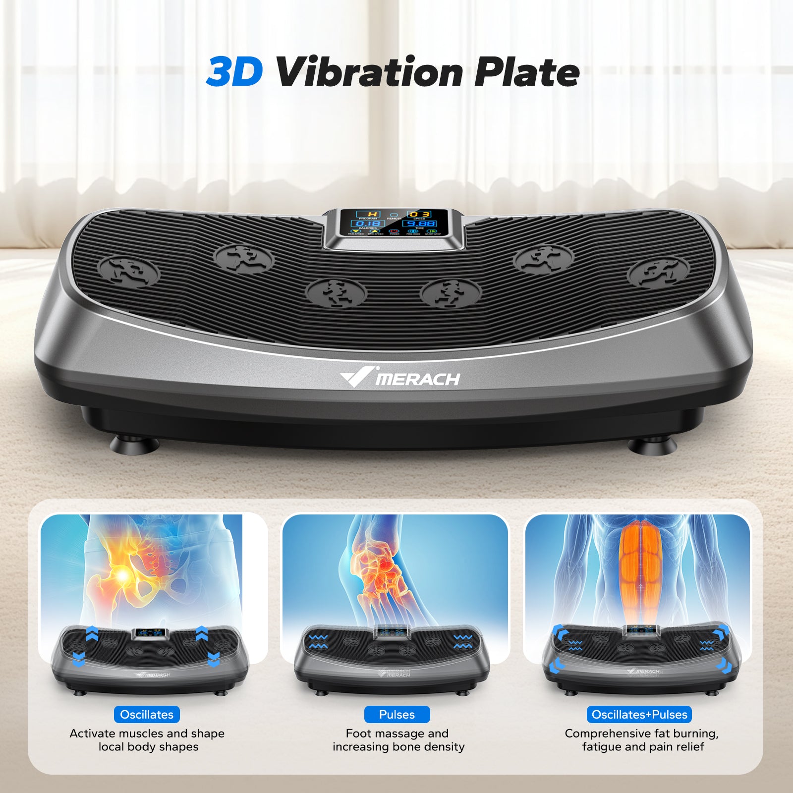 SurgeVib V50 3D Low-Impact Vibration Plate