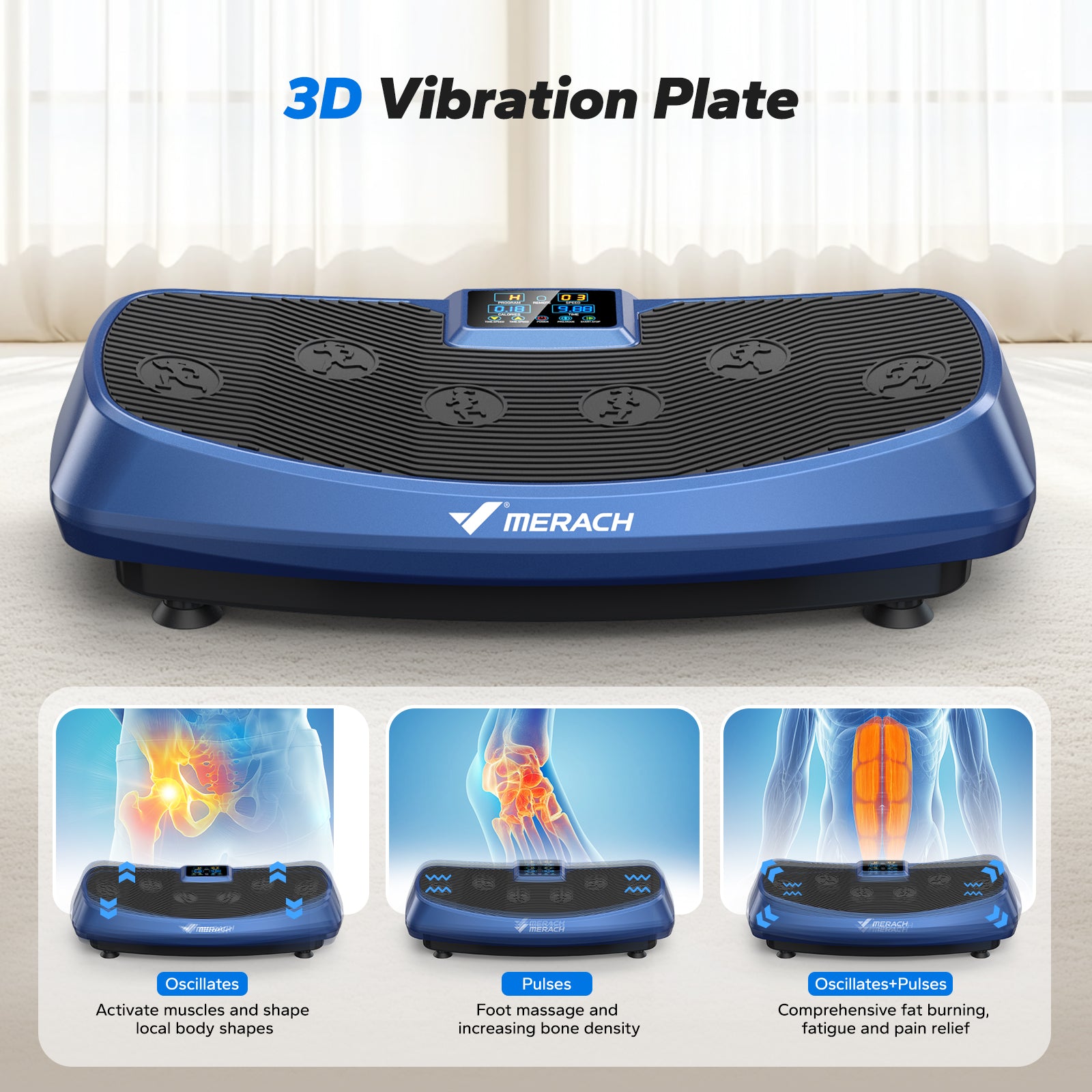 SurgeVib V50 3D Low-Impact Vibration Plate