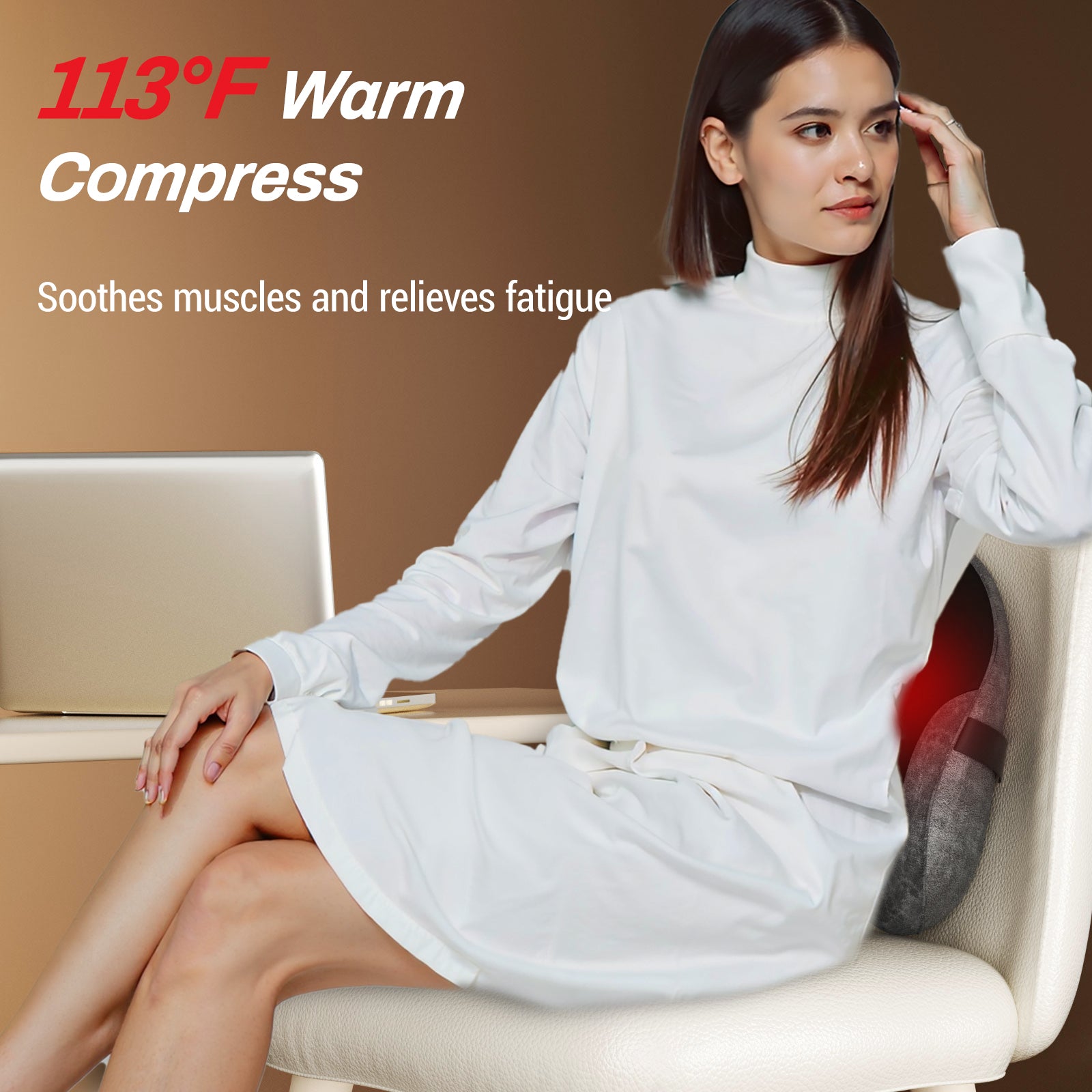 MERACH Cordless Heated Back Massager