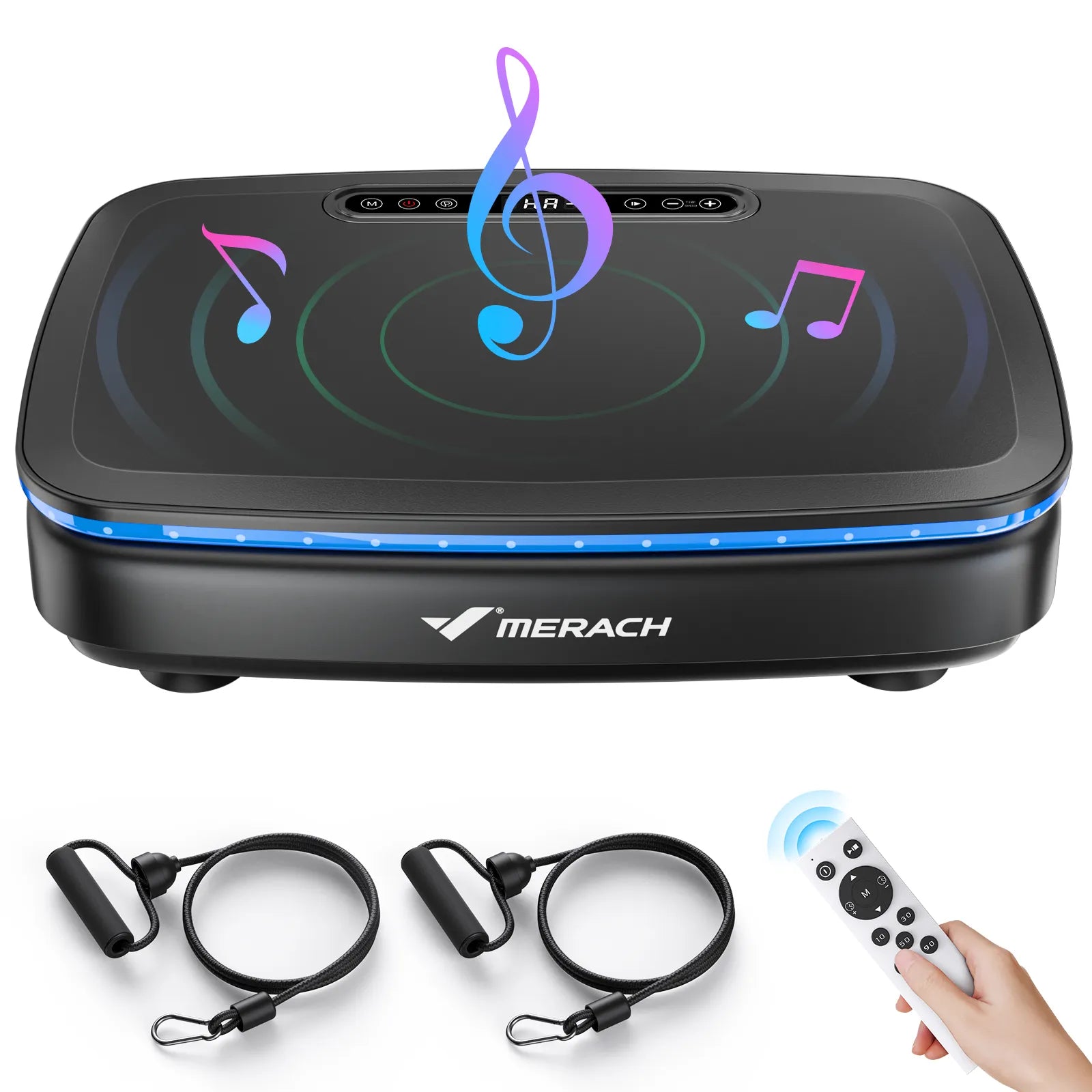 PulseVib V20 Cool Light Vibration Plate with Bands