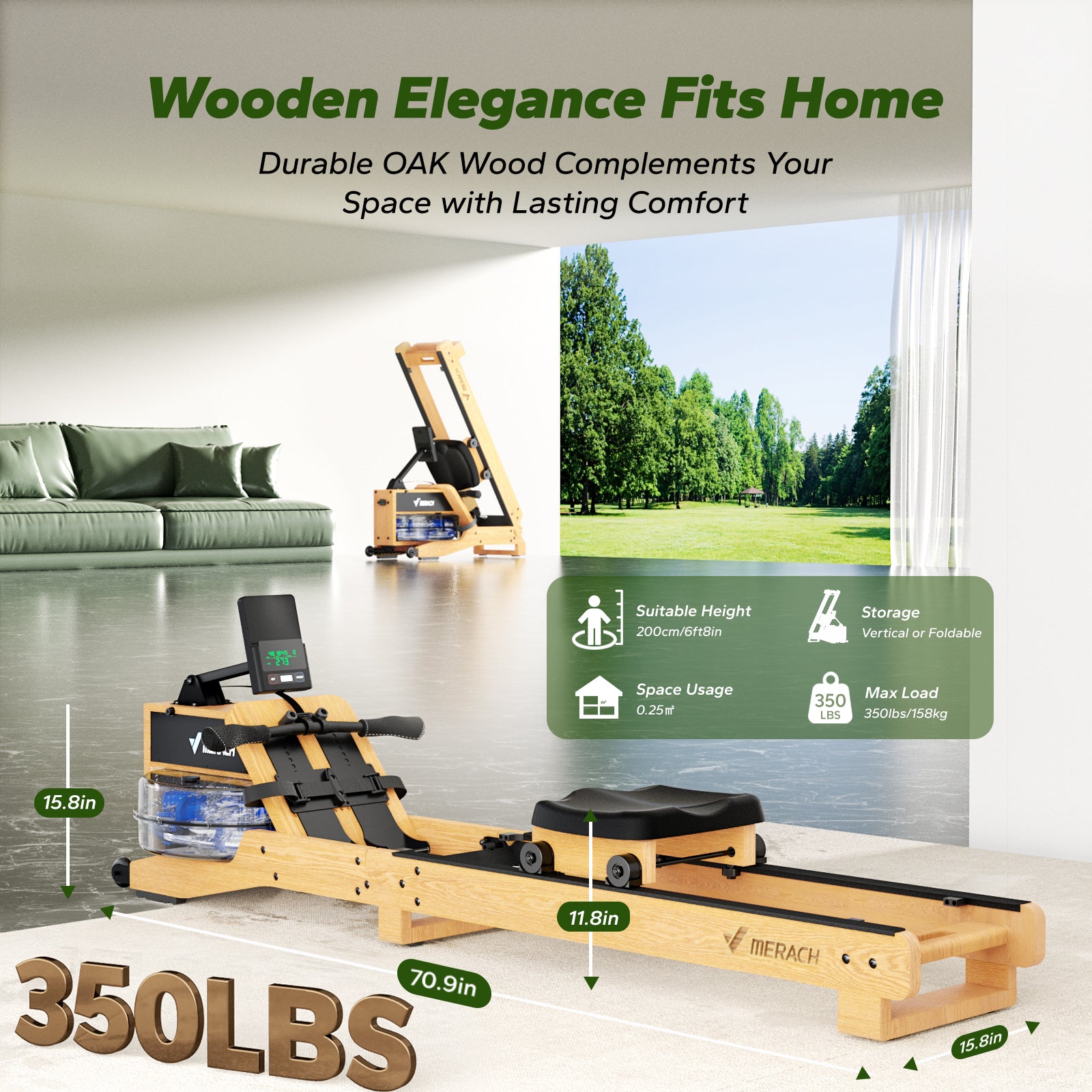 CoreRow R30 Luxe-Oak Water Rower