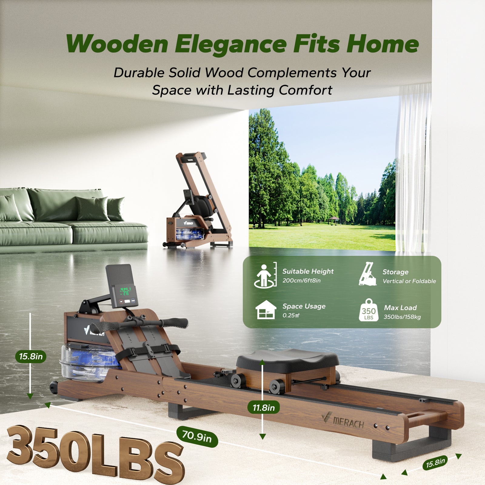 CoreRow R30 Rubberwood Water Rower