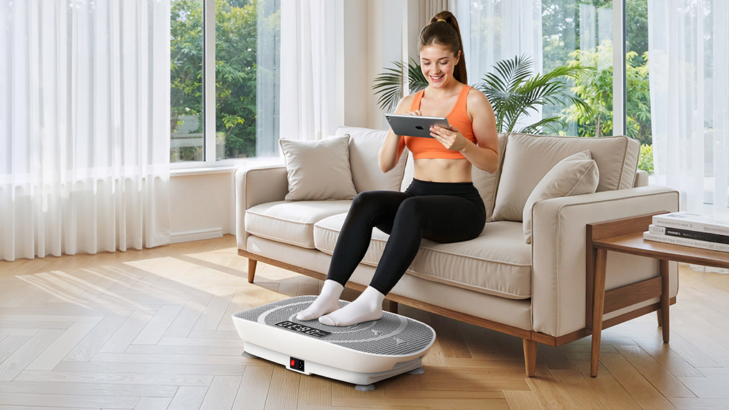 10 minutes on vibration plate equals how many steps