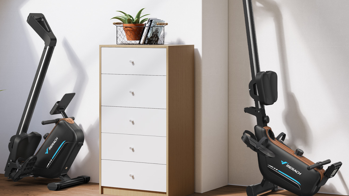 6 foldable magnetic rowing machine for apartment and small space