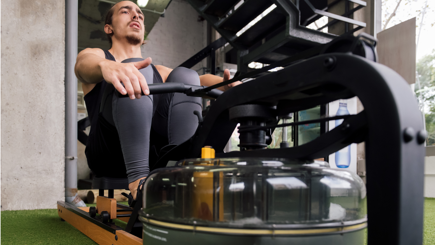 how to use a water rowing machine