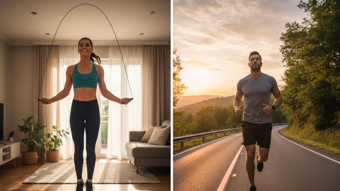 does jumping rope burn more calories than running