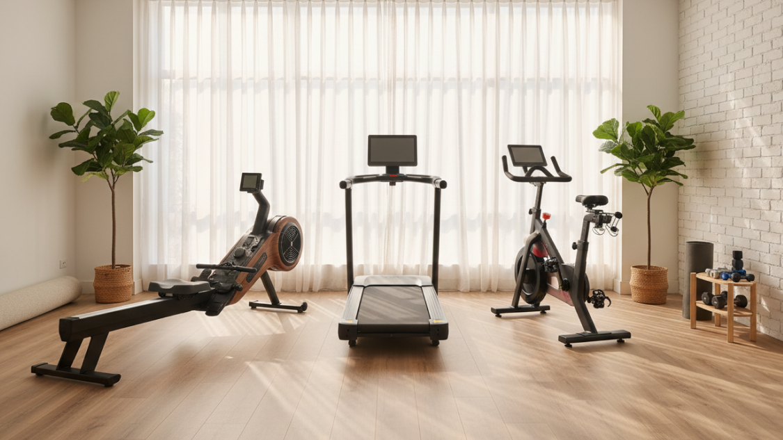 rowing machine vs. treadmill vs. bike