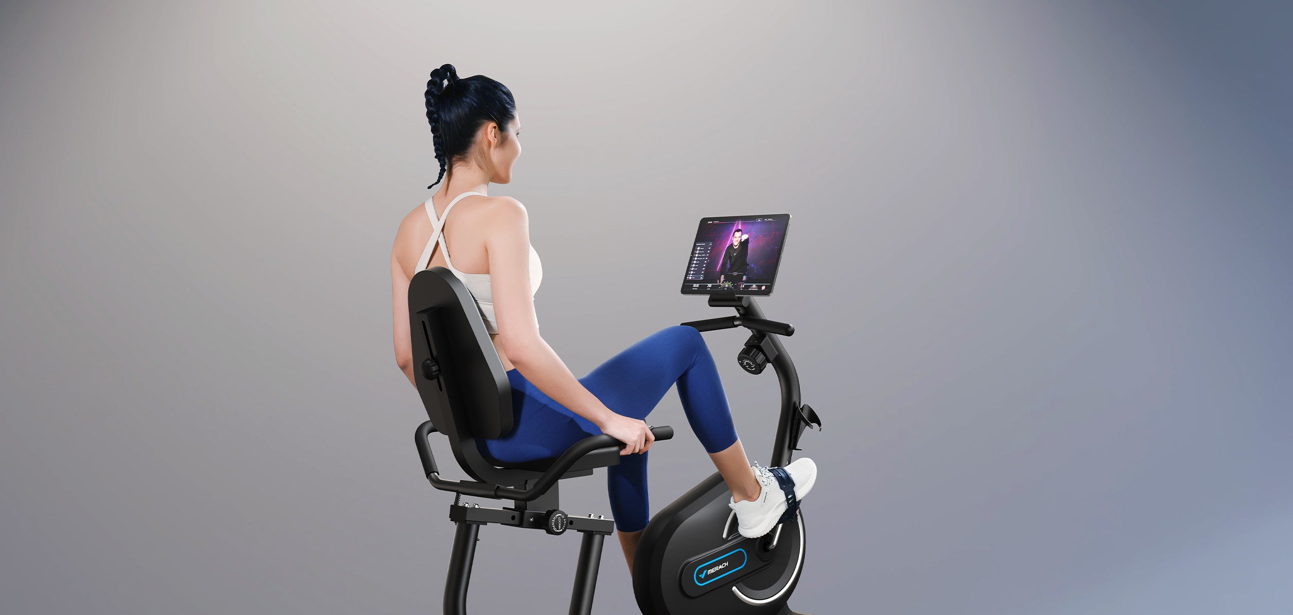MERACH S08 Recumbent Exercise Bike Smart Bluetooth Low