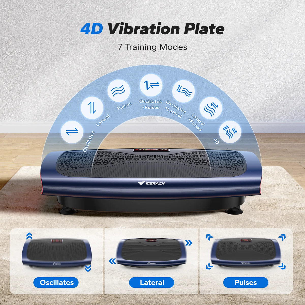 High-Intensity 4D Vibration Plate for Muscle Activation | MERACH High-Intensity 4D Vibration Plate for Muscle Activation | MERACH