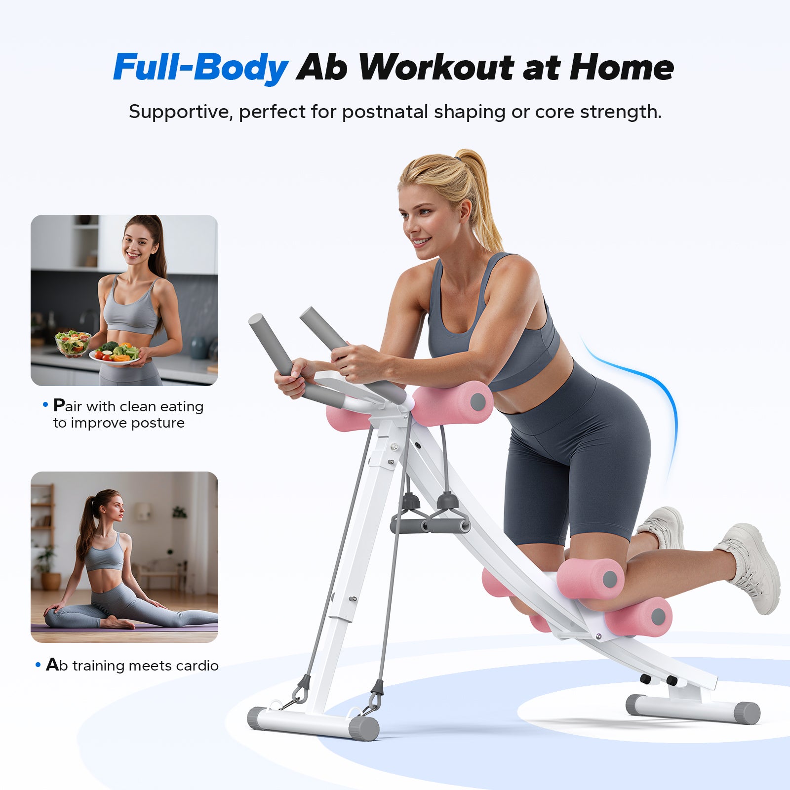 foldable ab trainer with single-side motion