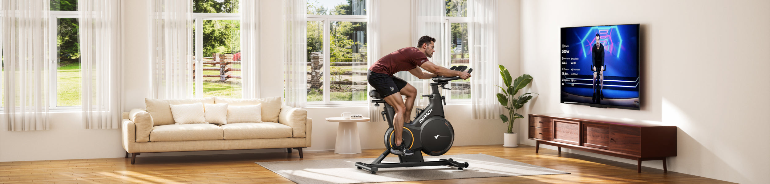 Best Smart Indoor Cycling Bikes for Cardio & Weight Loss | MERACH