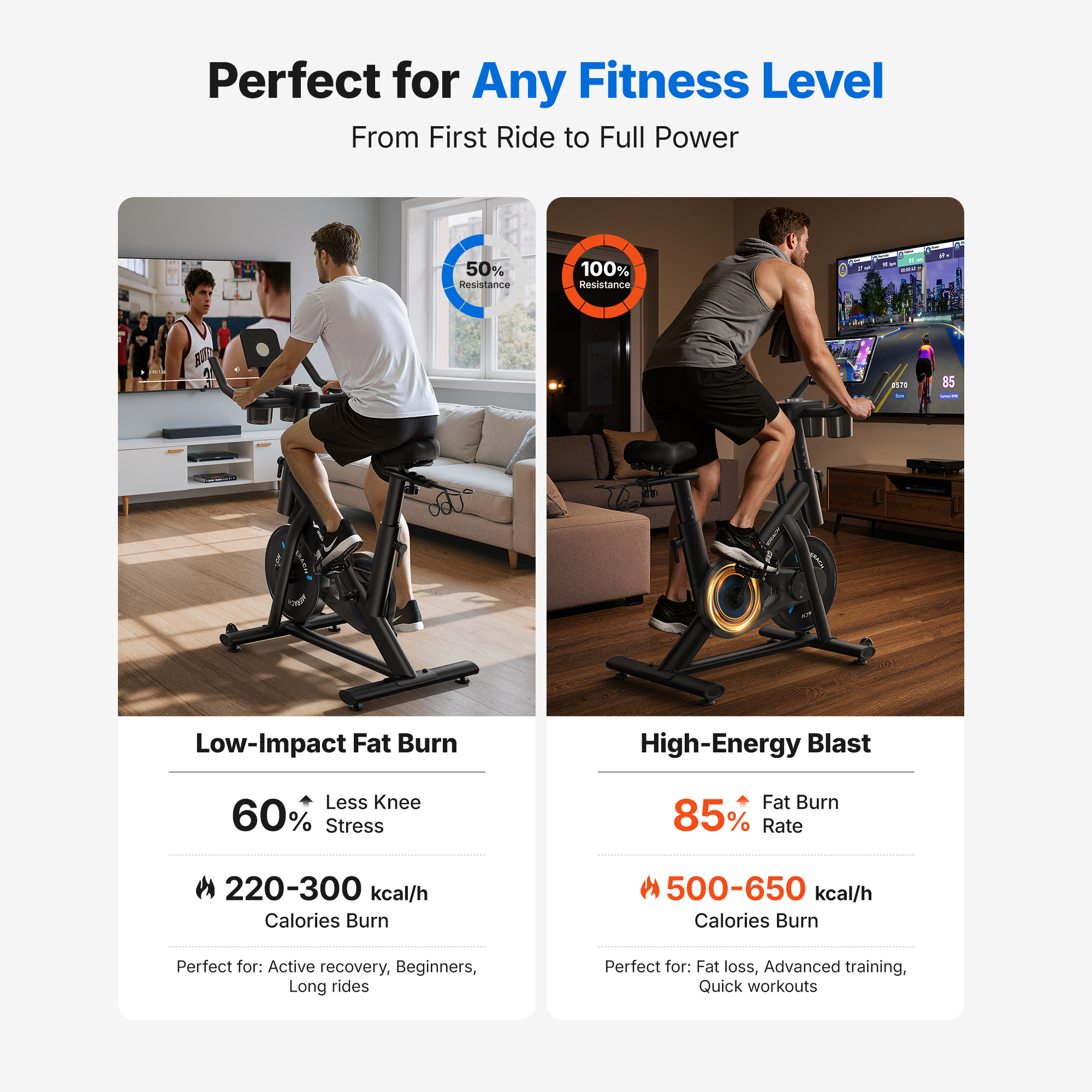 S26 Magnetic Exercise Bike with Dumbbell Rack