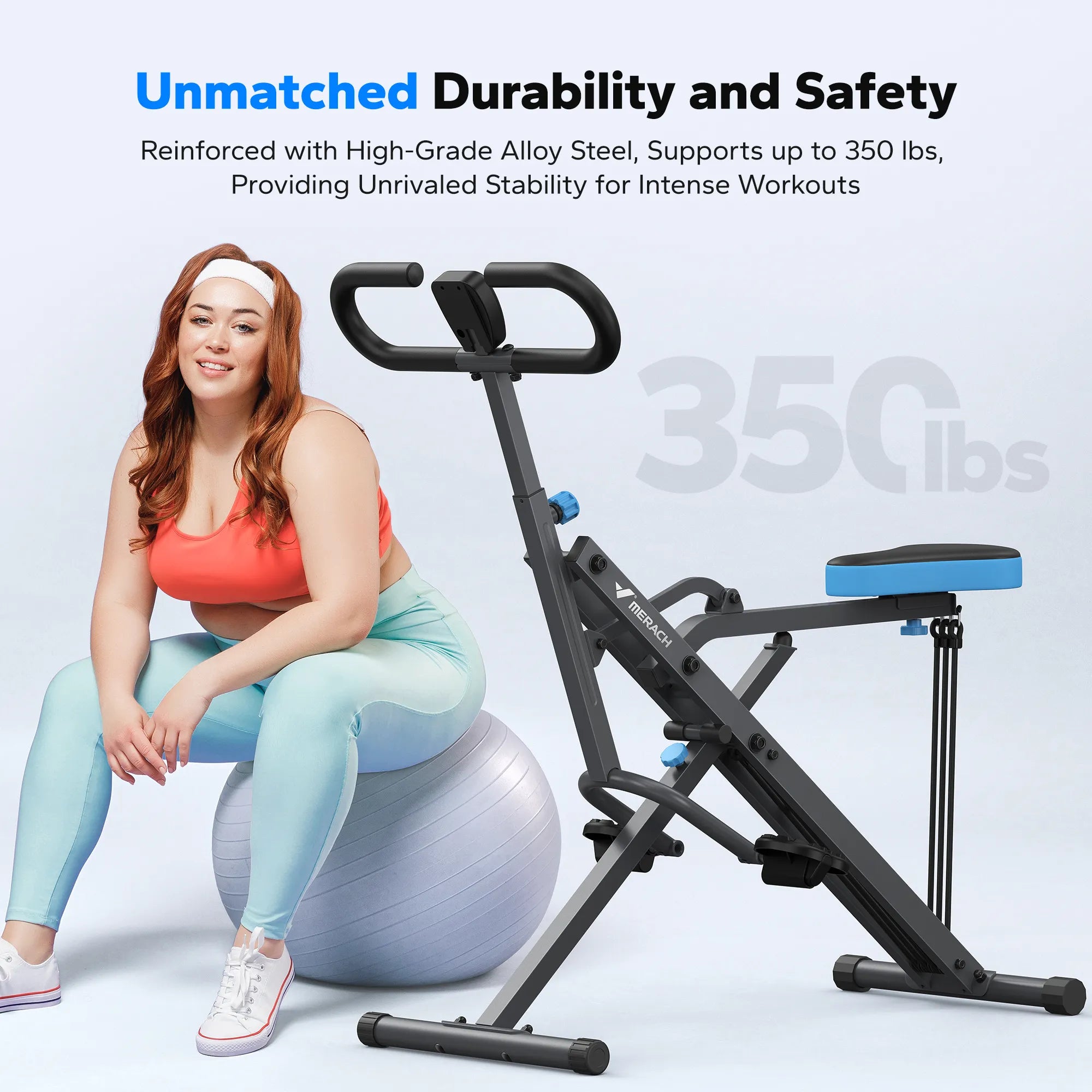 MERACH 2 in 1 R07 Foldable Squat Assist Trainer Machine for Home