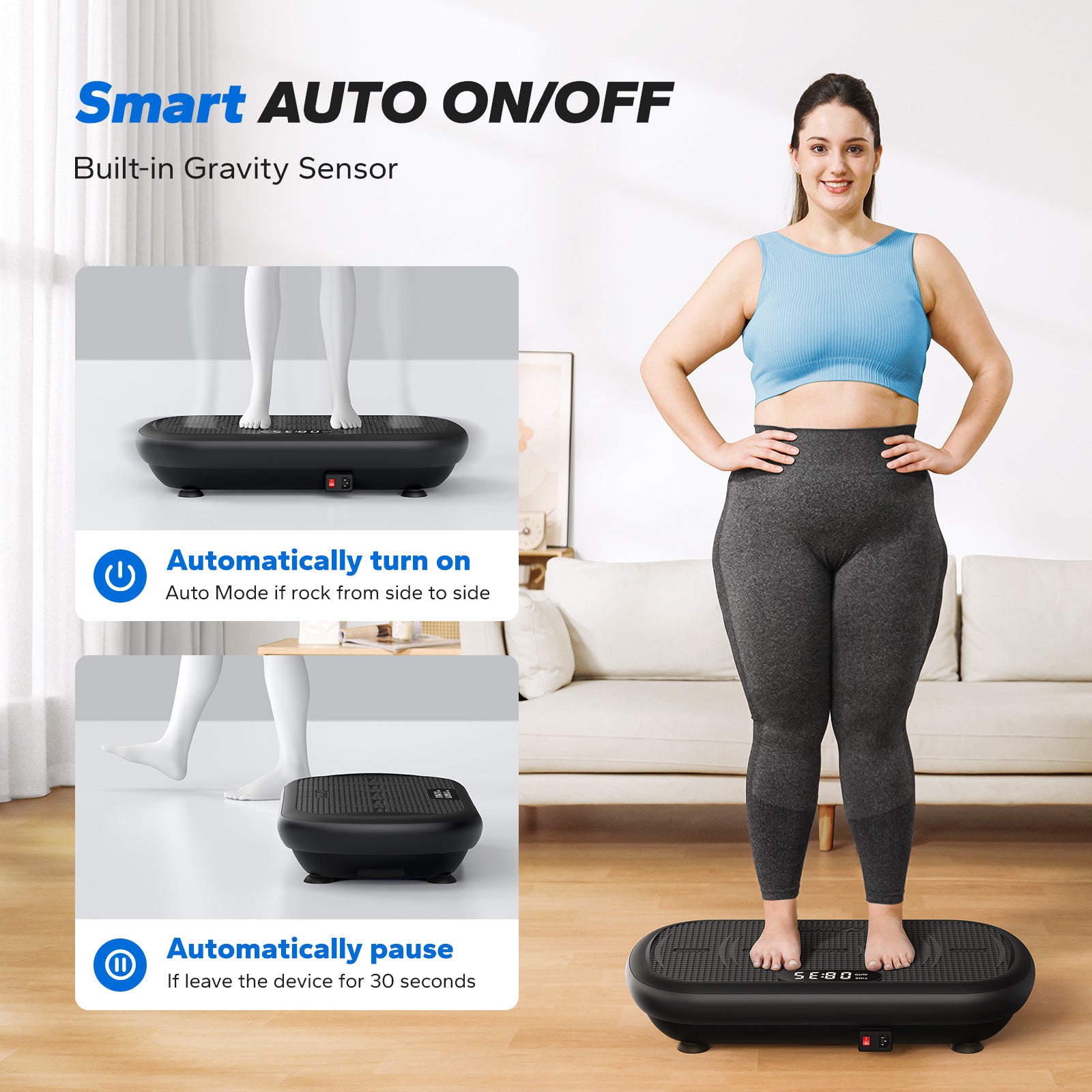 MERACH 440 lbs Vibration Plate & Weight Loss