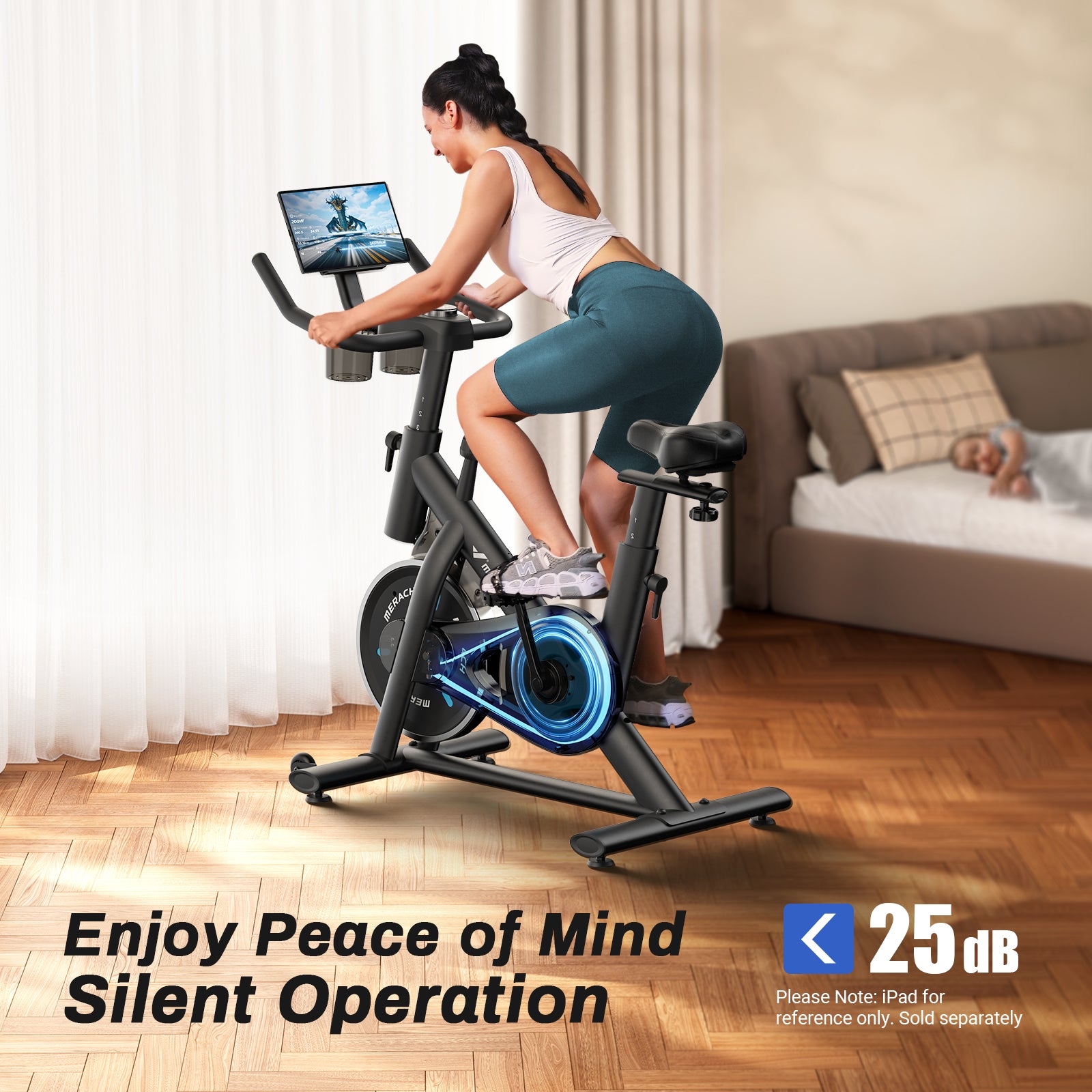 Burne's Style Mindfulness Workout シューズ M S26 Cardio Workout Exercise Bike with Comfortable Seat