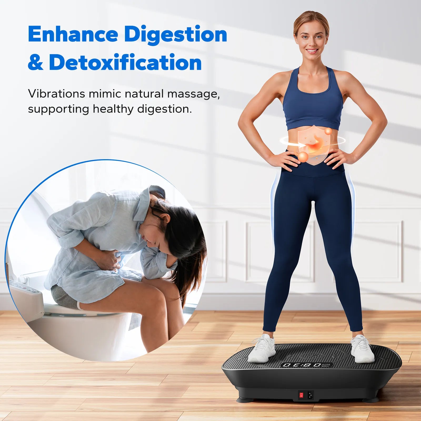 MR-2398Slim Sit-On Vibration Plate With Calorie Tracking
