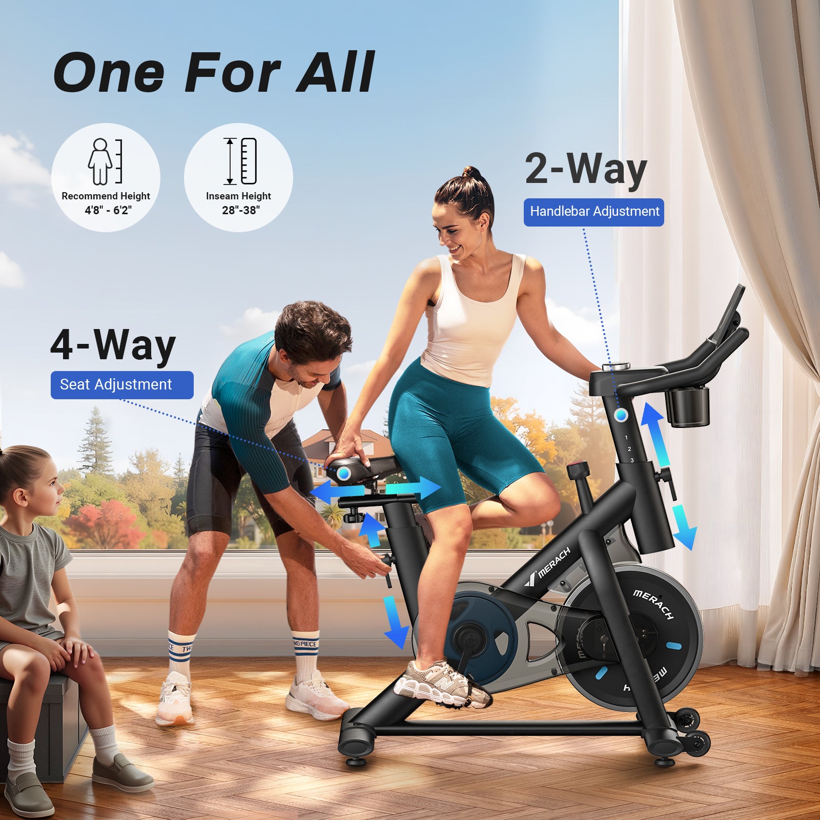 S26 Exercise Bike with 4-way Seat