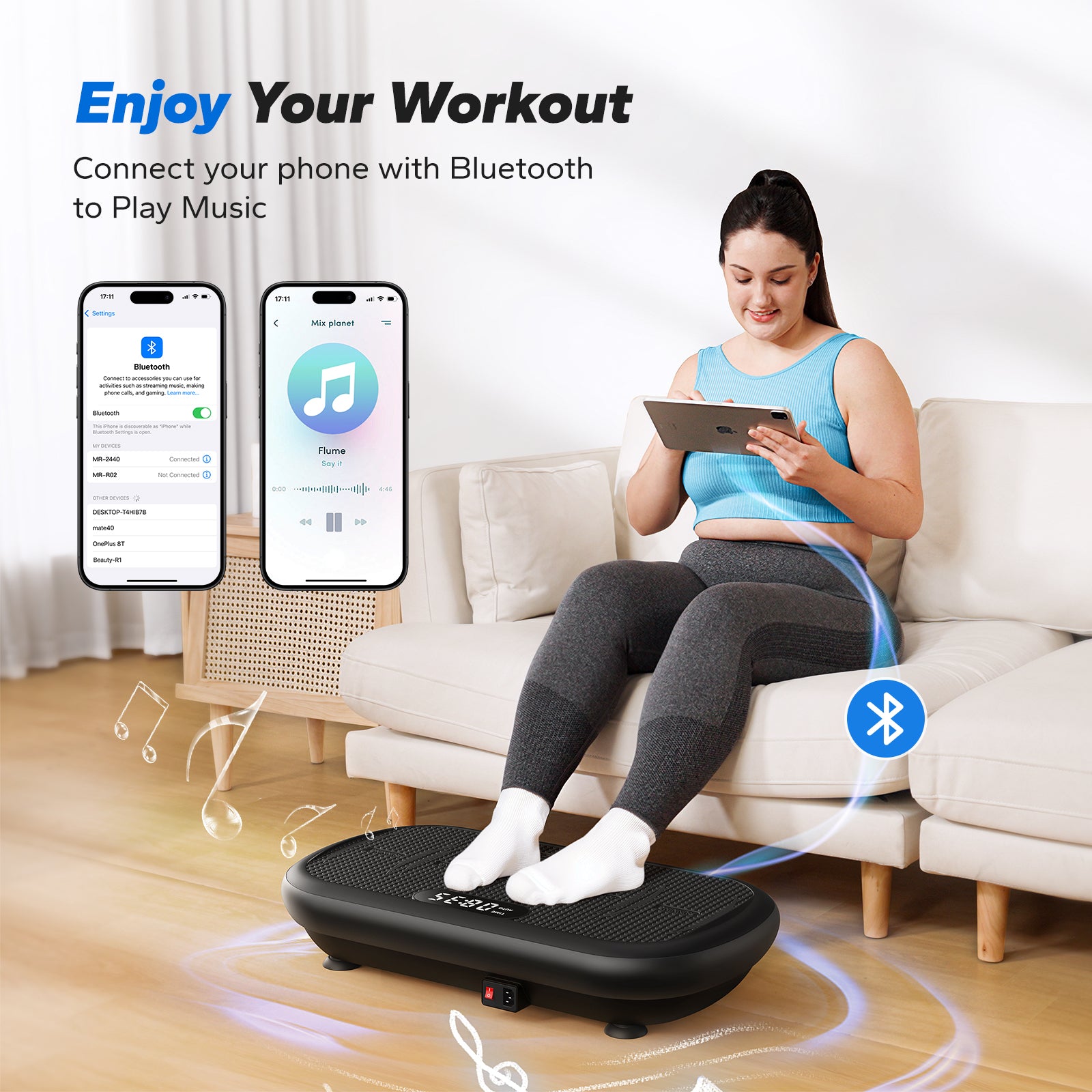 MERACH 440 lbs Vibration Plate & Weight Loss