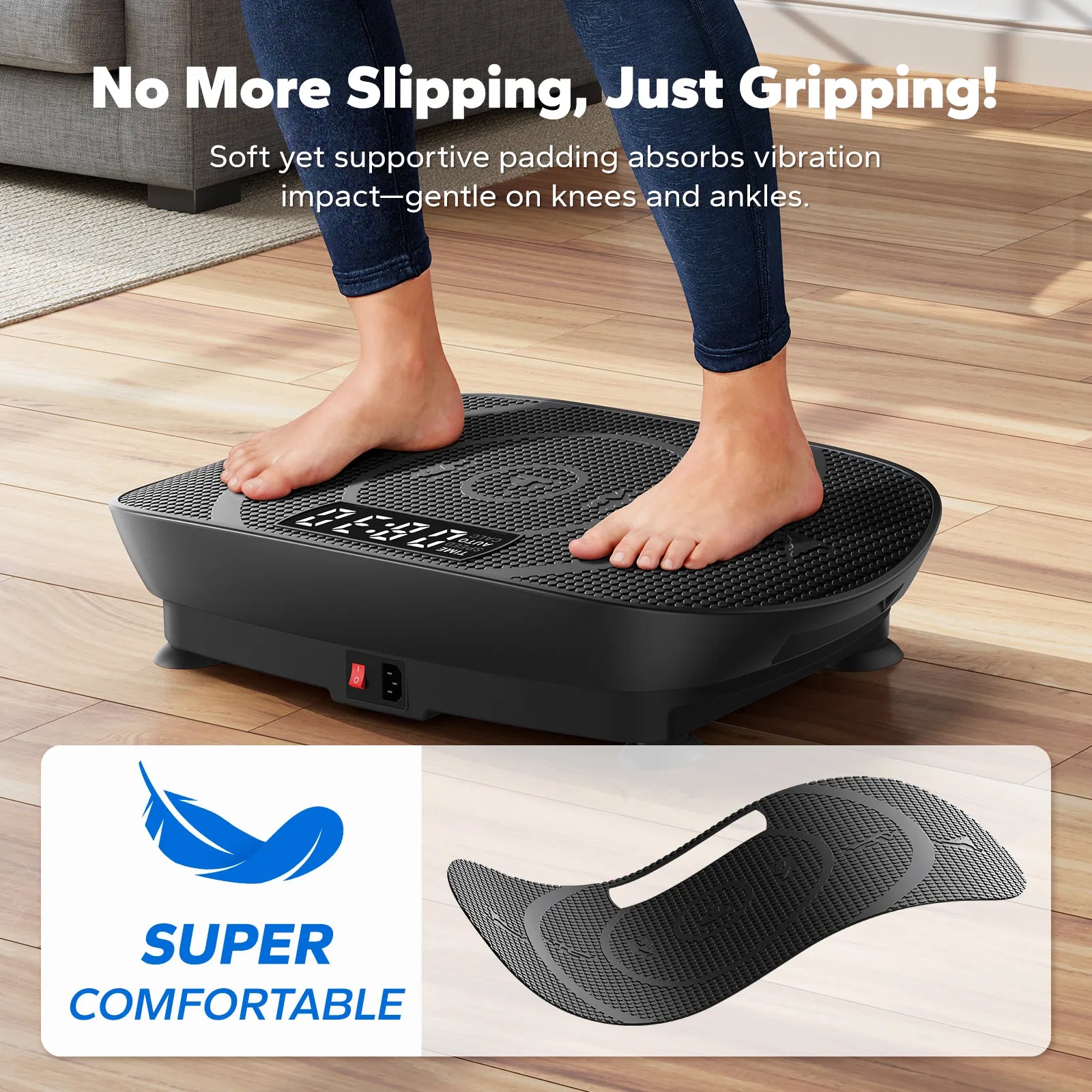 MR-2398Slim Sit-On Vibration Plate With Calorie Tracking