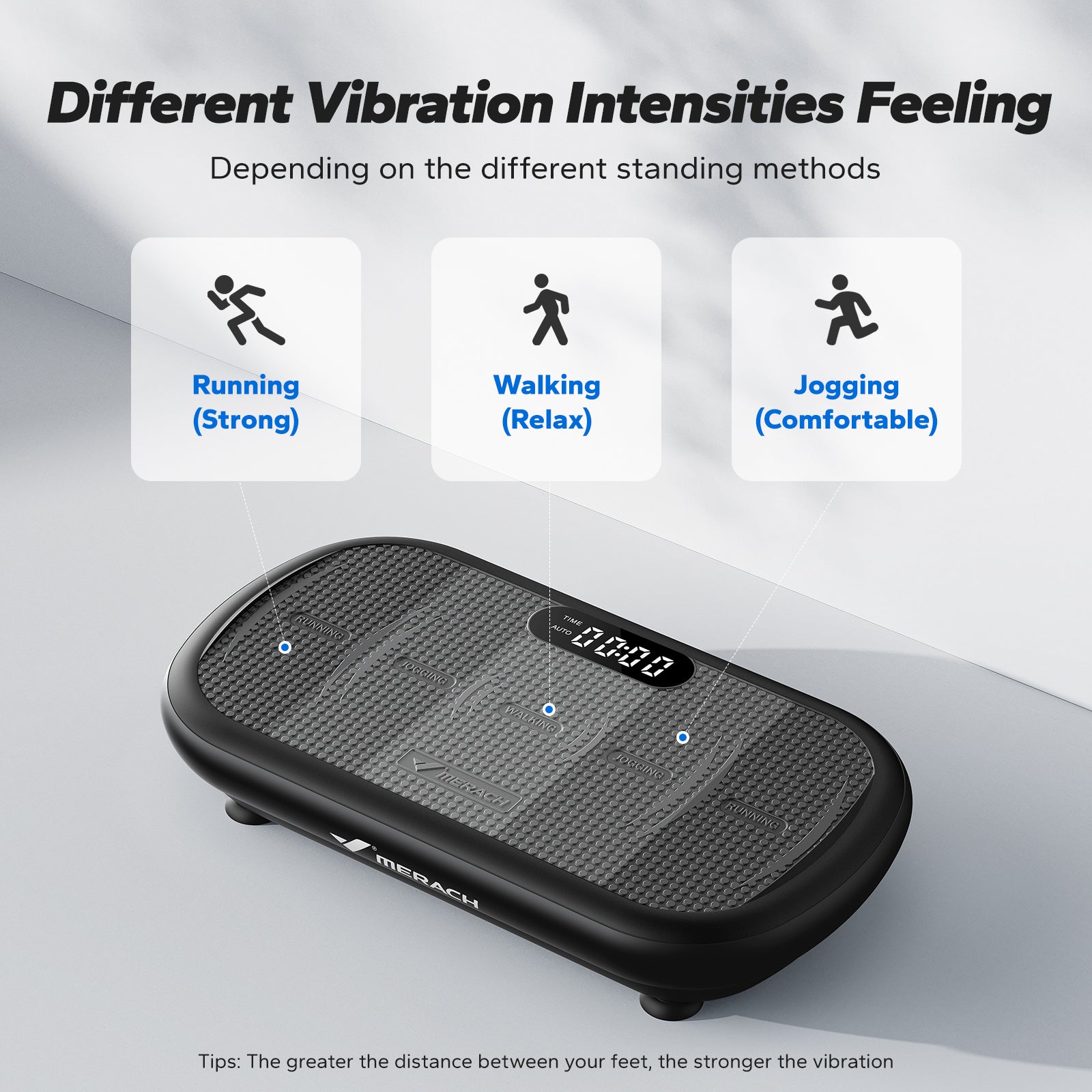 MERACH 440 lbs Vibration Plate & Weight Loss