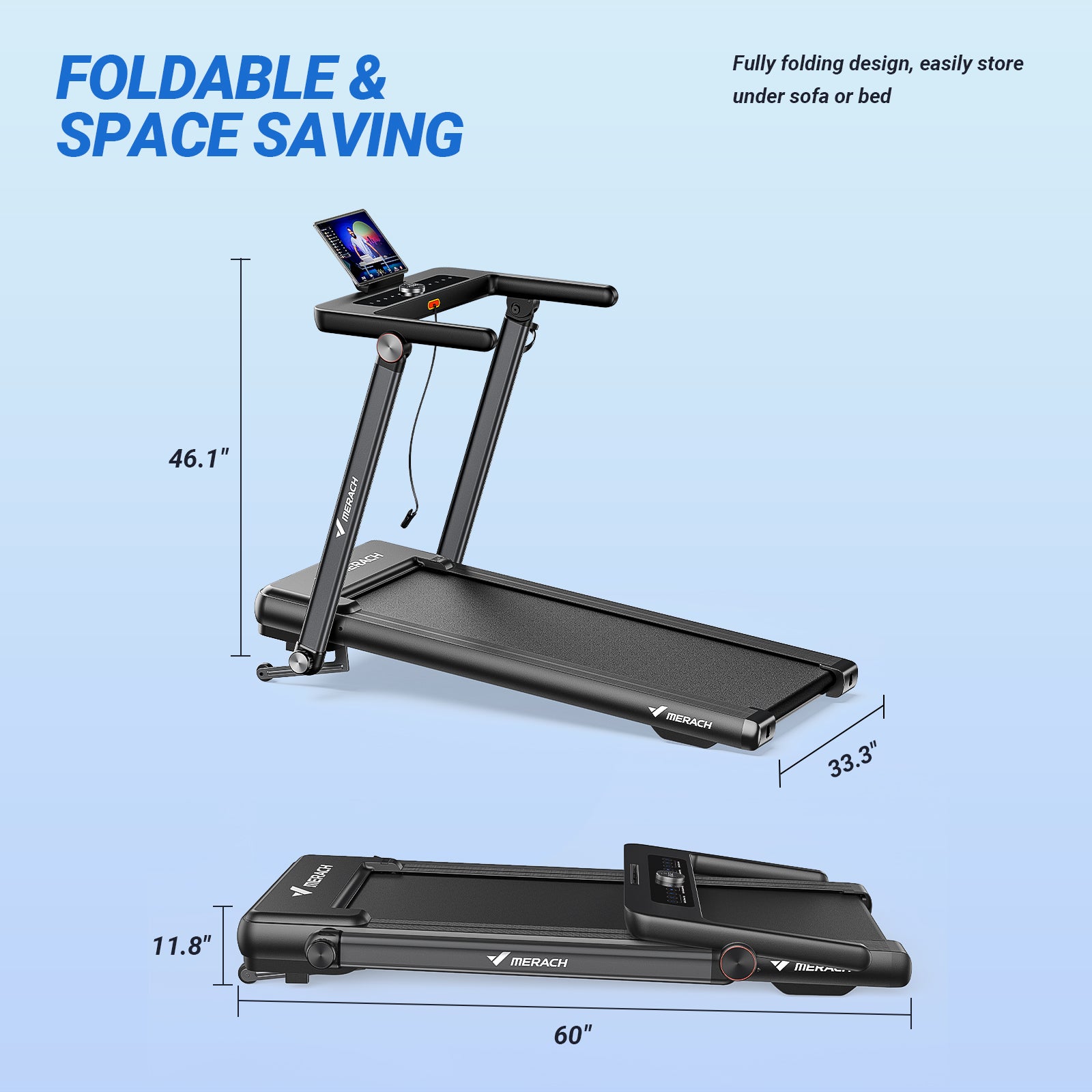 T03 Foldable Treadmill  with Auto Incline