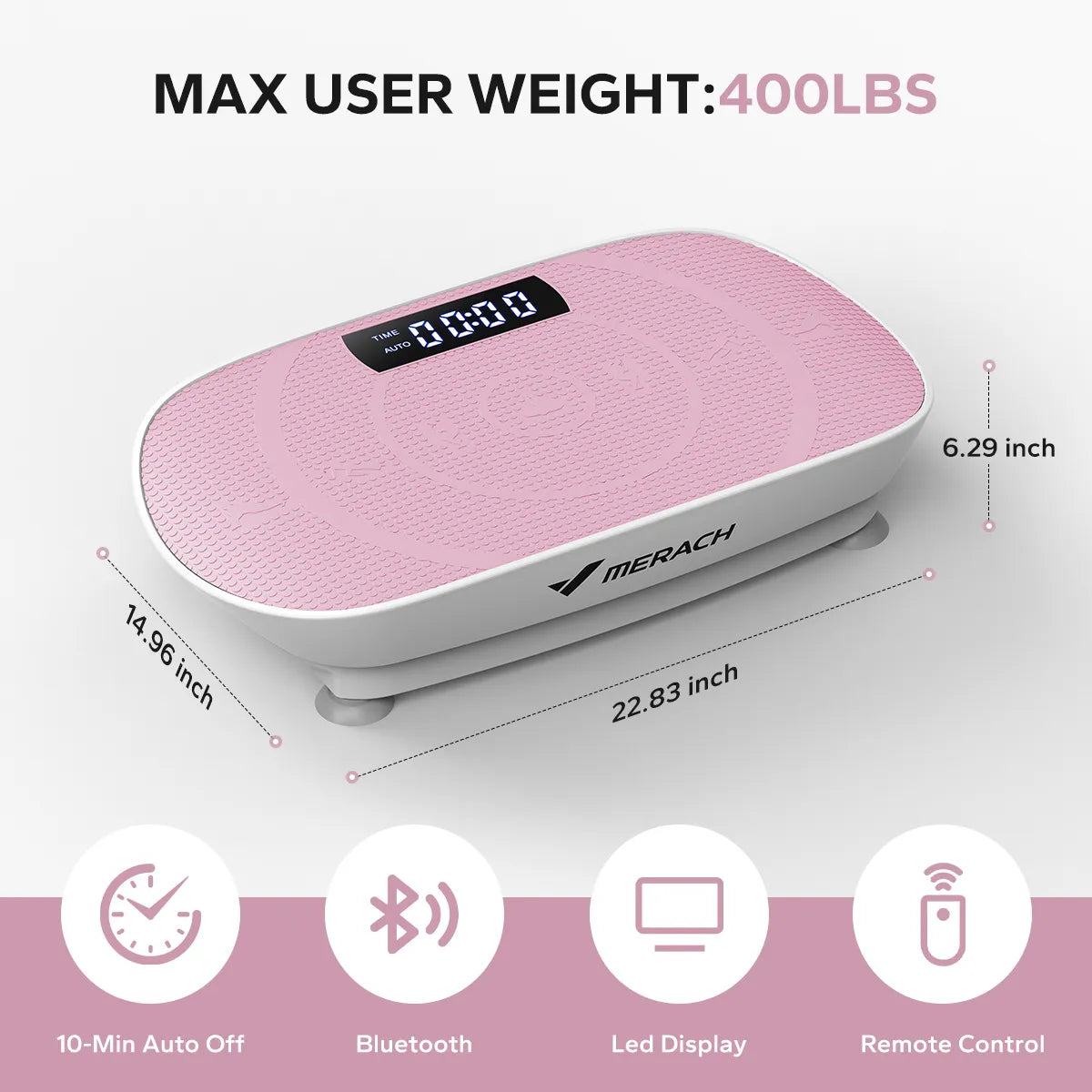 PulseVib V30 Pro Whole Body Vibration Plate-Pink