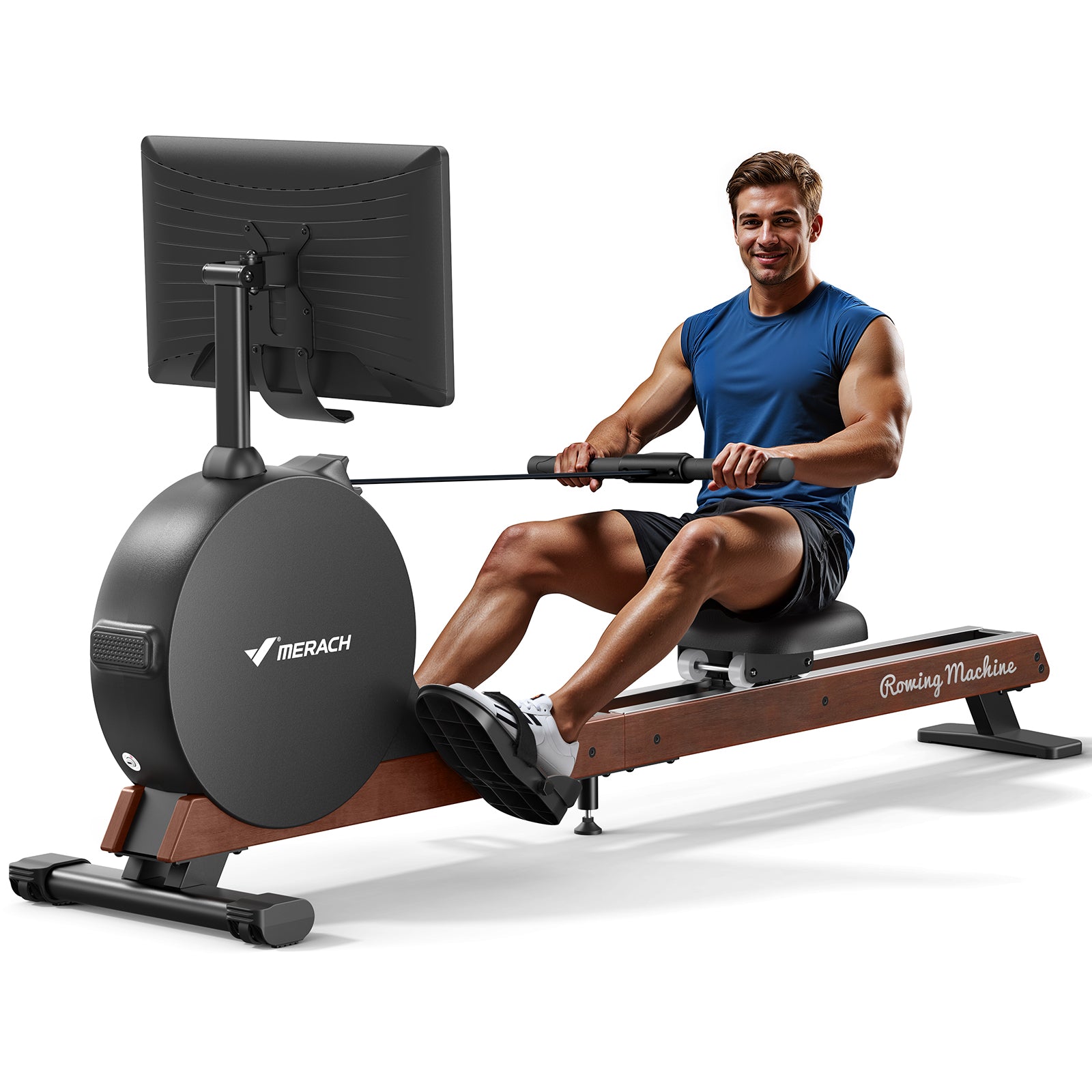 NovaRow R7 Aura Magnetic Quiet Rowing Machine with Rotating Screen