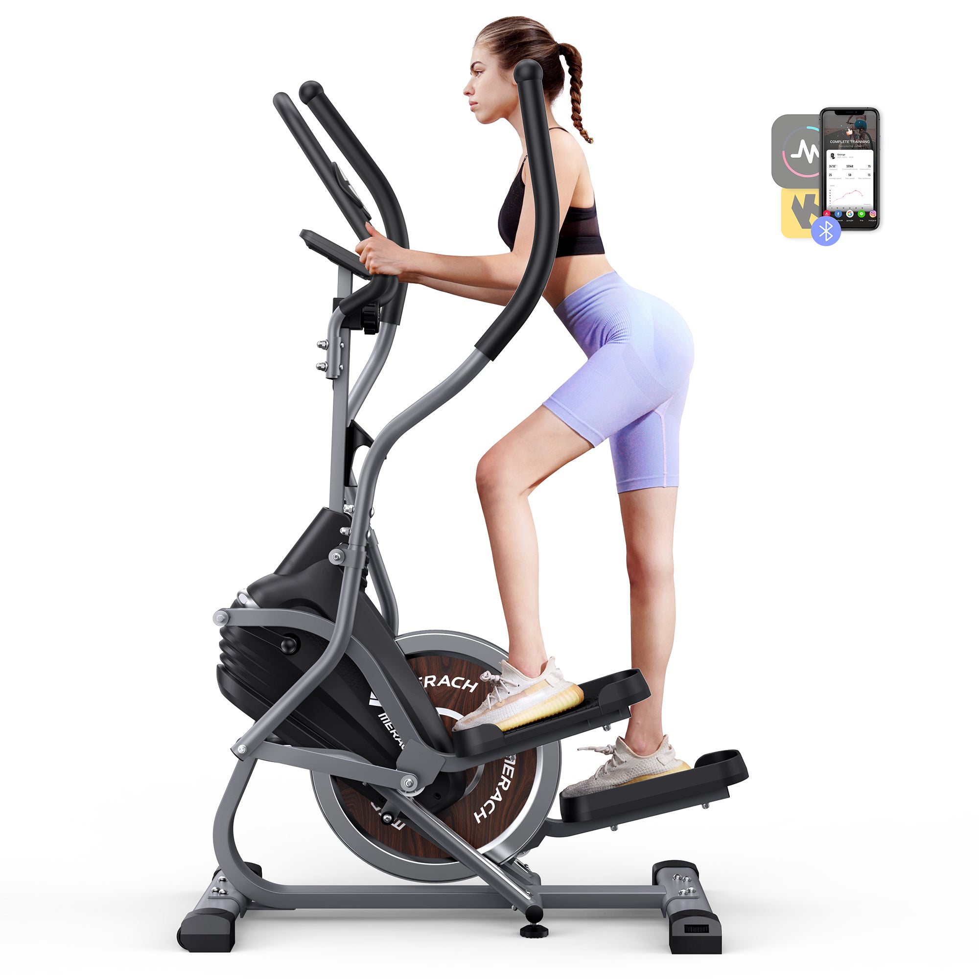 MERACH E17 Cardio Climber Stepping Elliptical Machine 3 in 1