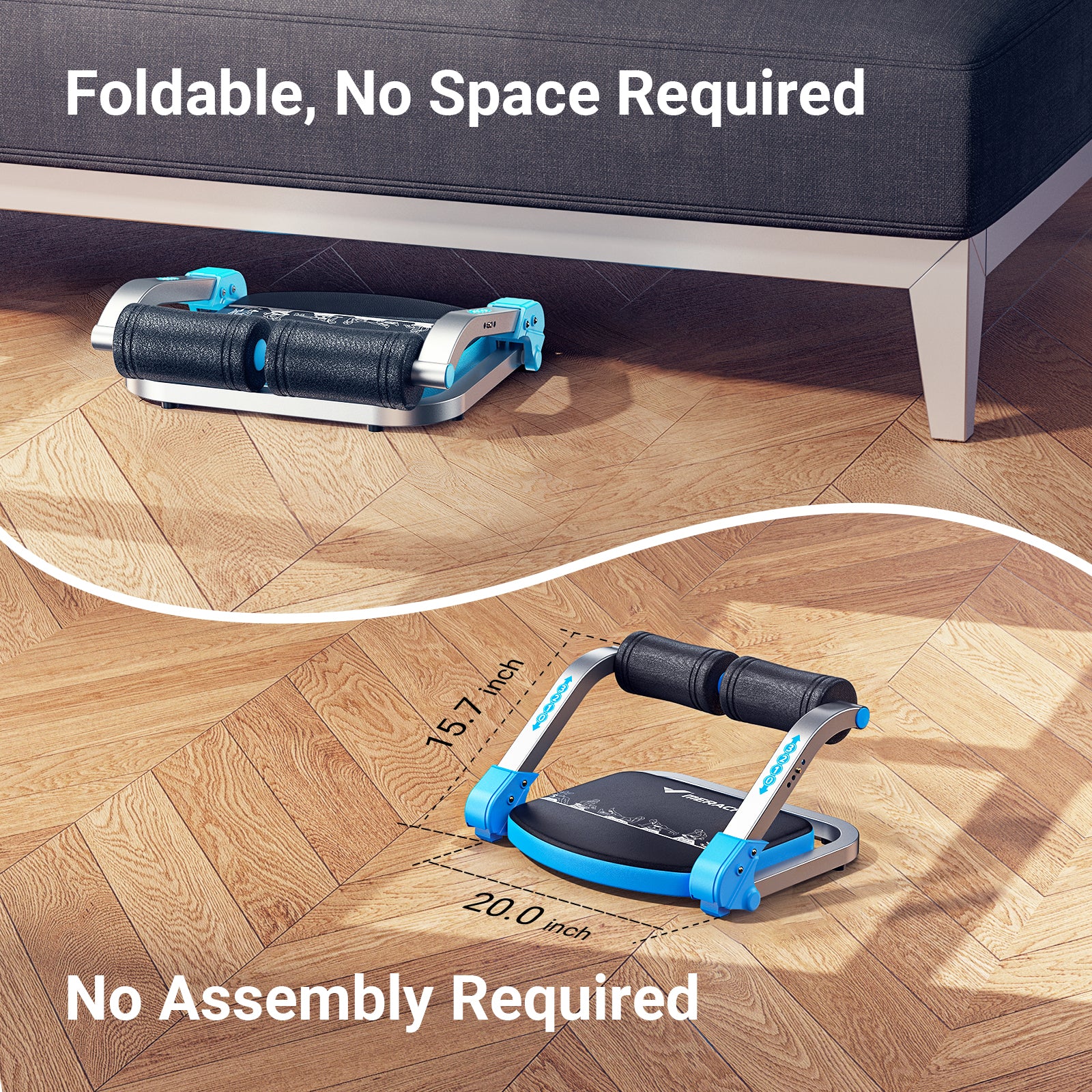 MERACH Ab Workout Machine & Foldable  3-Level Resistance