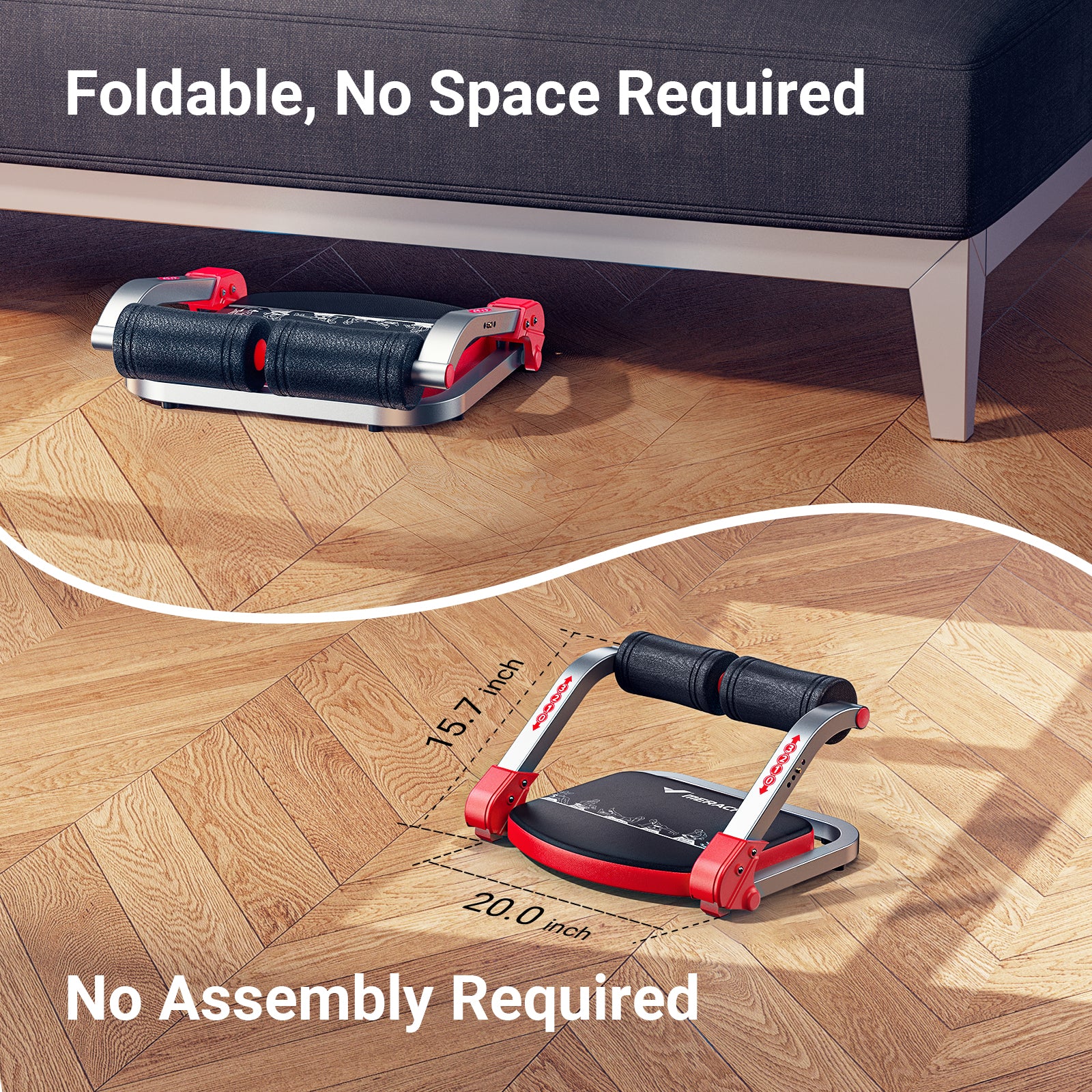 MERACH Ab Workout Machine & Foldable  3-Level Resistance