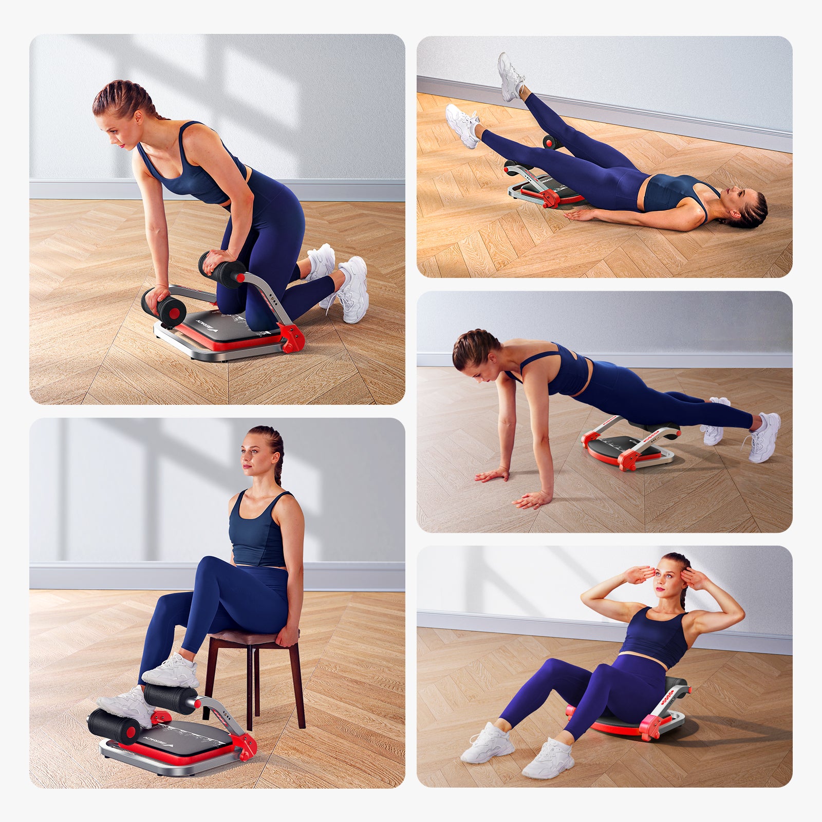 MERACH Ab Workout Machine & Foldable  3-Level Resistance
