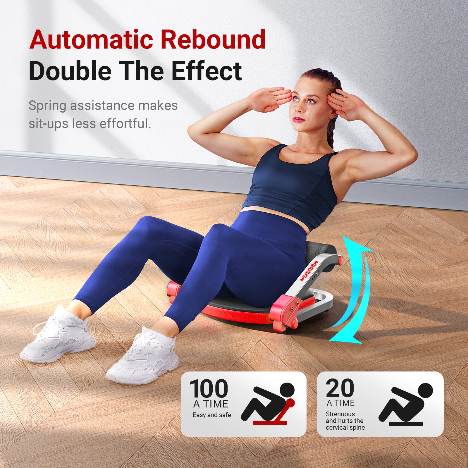 MERACH Ab Workout Machine & Foldable  3-Level Resistance