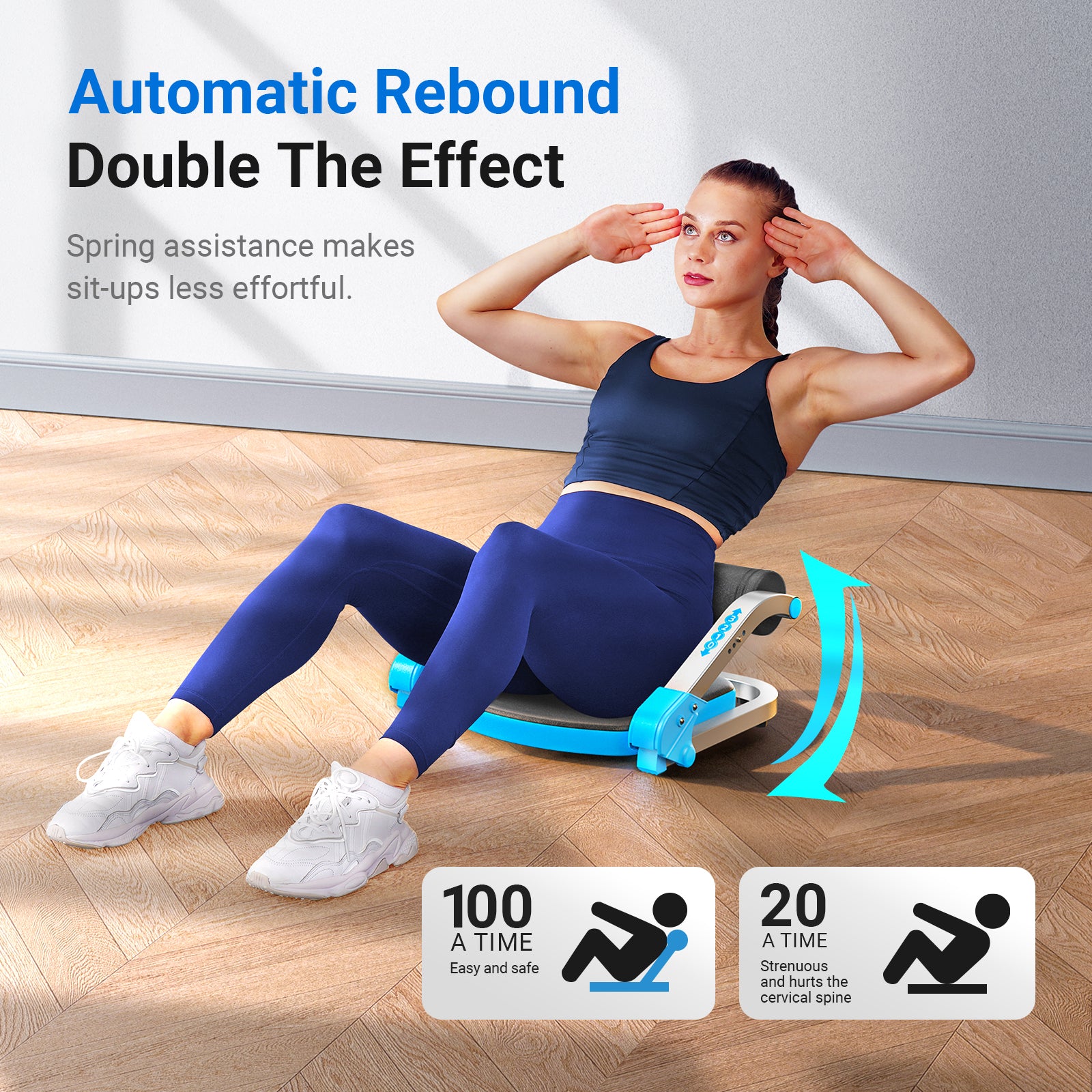 MERACH Ab Workout Machine & Foldable  3-Level Resistance