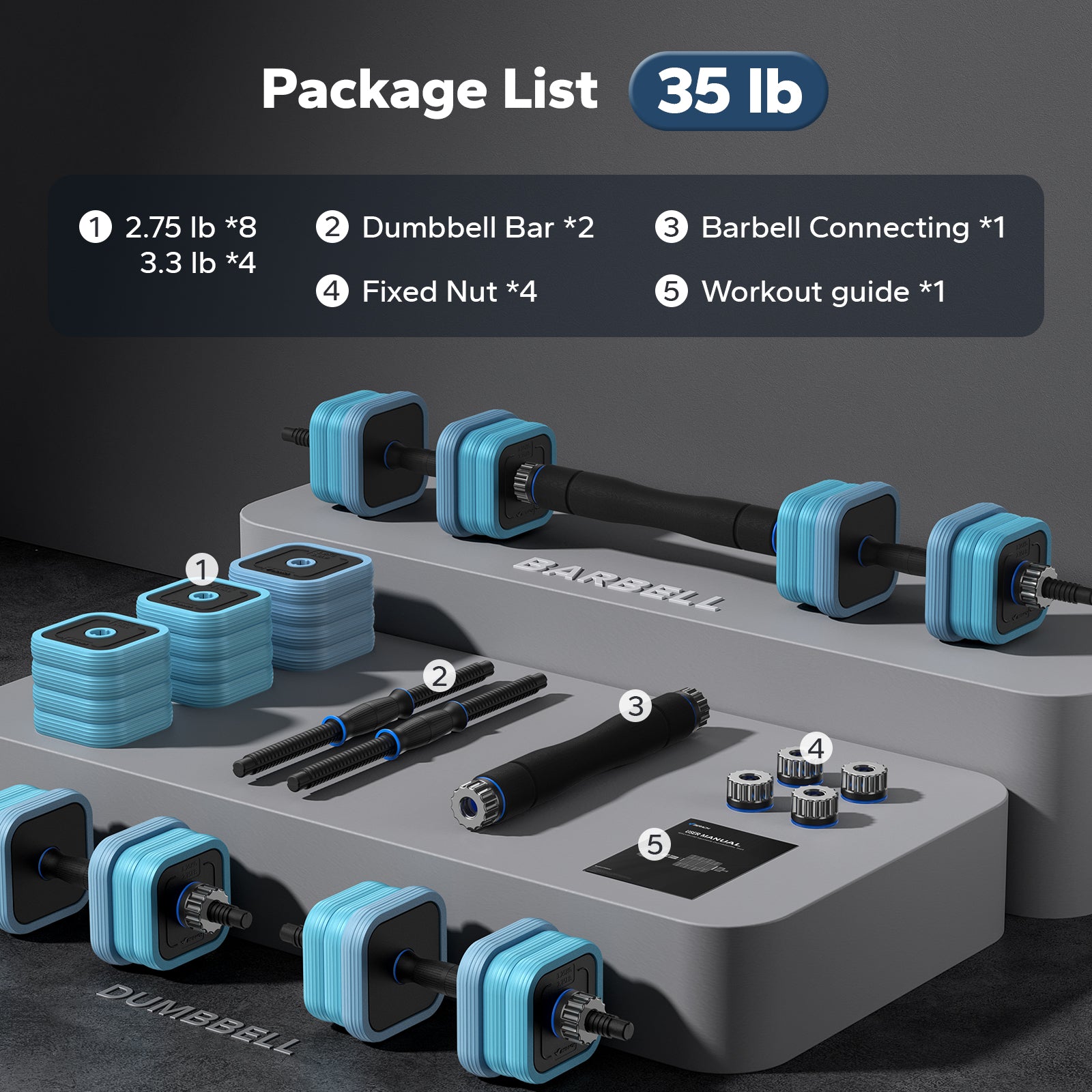 Adjustable Dumbbell Set