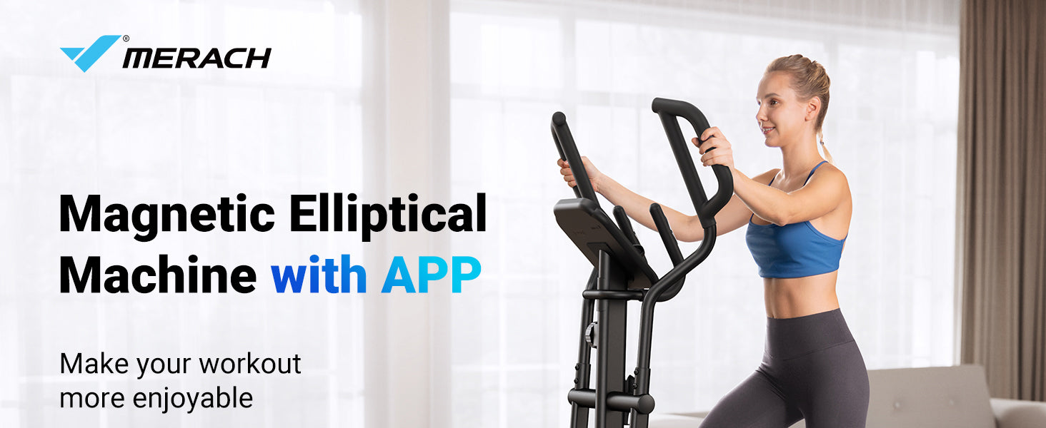 Manual Elliptical Trainer - Magnetic Resistance Elliptical for