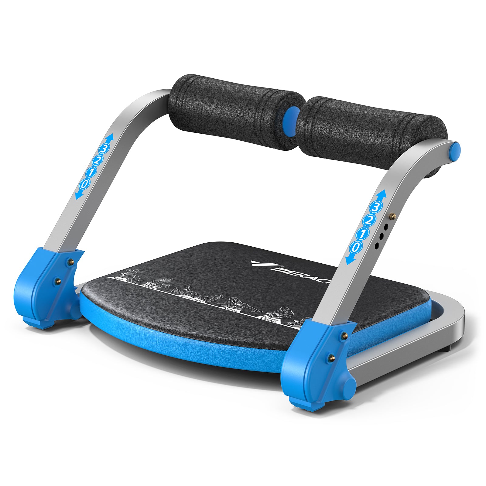 MERACH Ab Workout Machine & Foldable  3-Level Resistance
