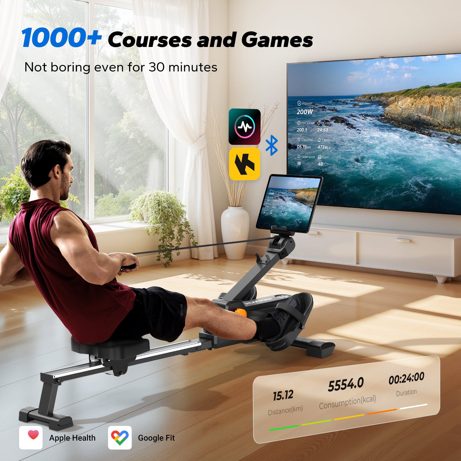 Waterrower Rowing Machine Apple Fitness Rowing Machine Apple