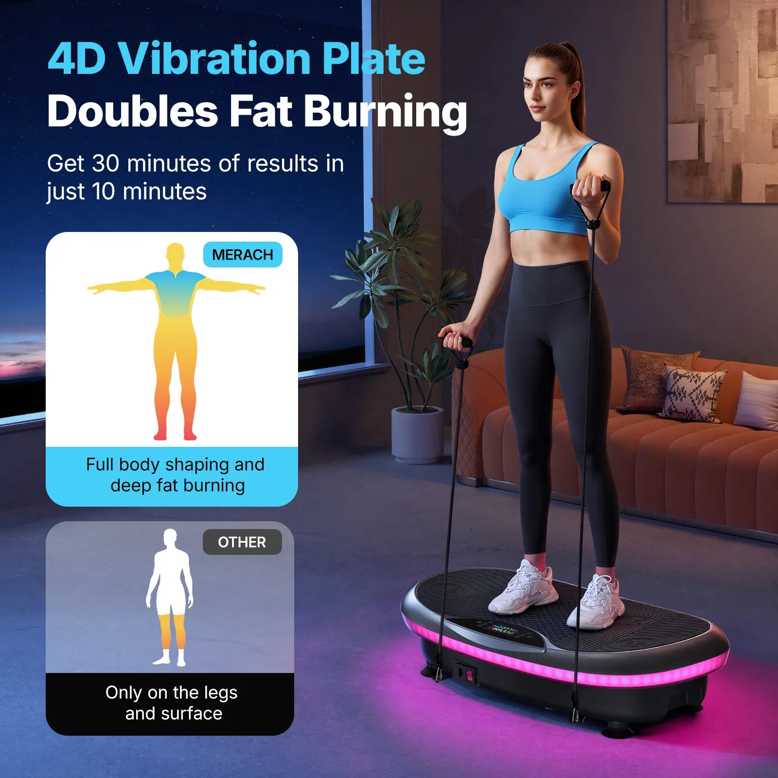 4D Low-Intensity Vibration Plate for Relaxation | MERACH 4D Low-Intensity Vibration Plate for Relaxation | MERACH