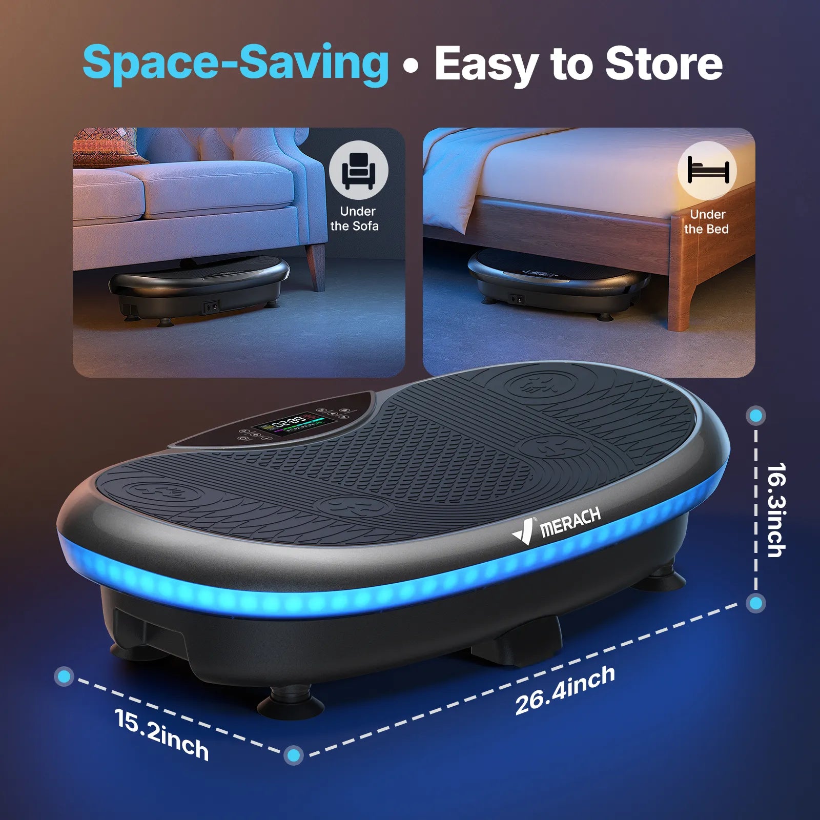 SurgeVib V55 4D Vibrating Workout Plate with Triple-motor System